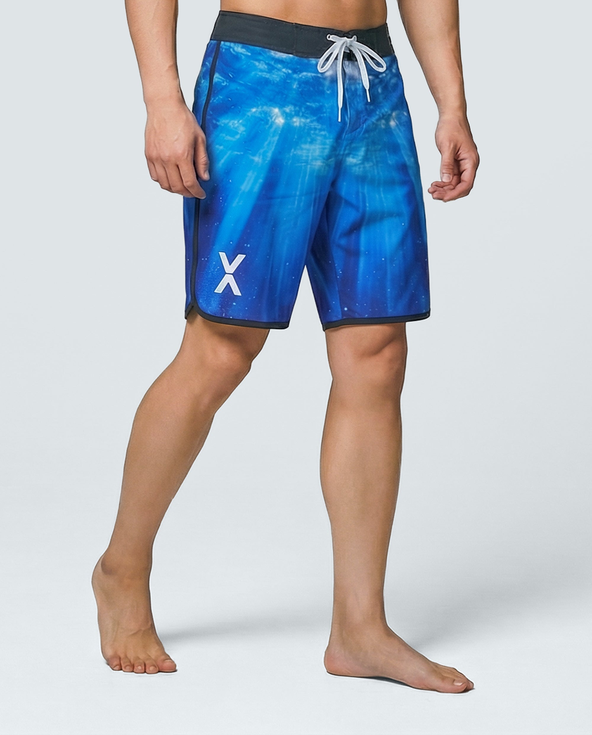 UNDER WATER BEAMS GRAPHIC SURF SHORTS