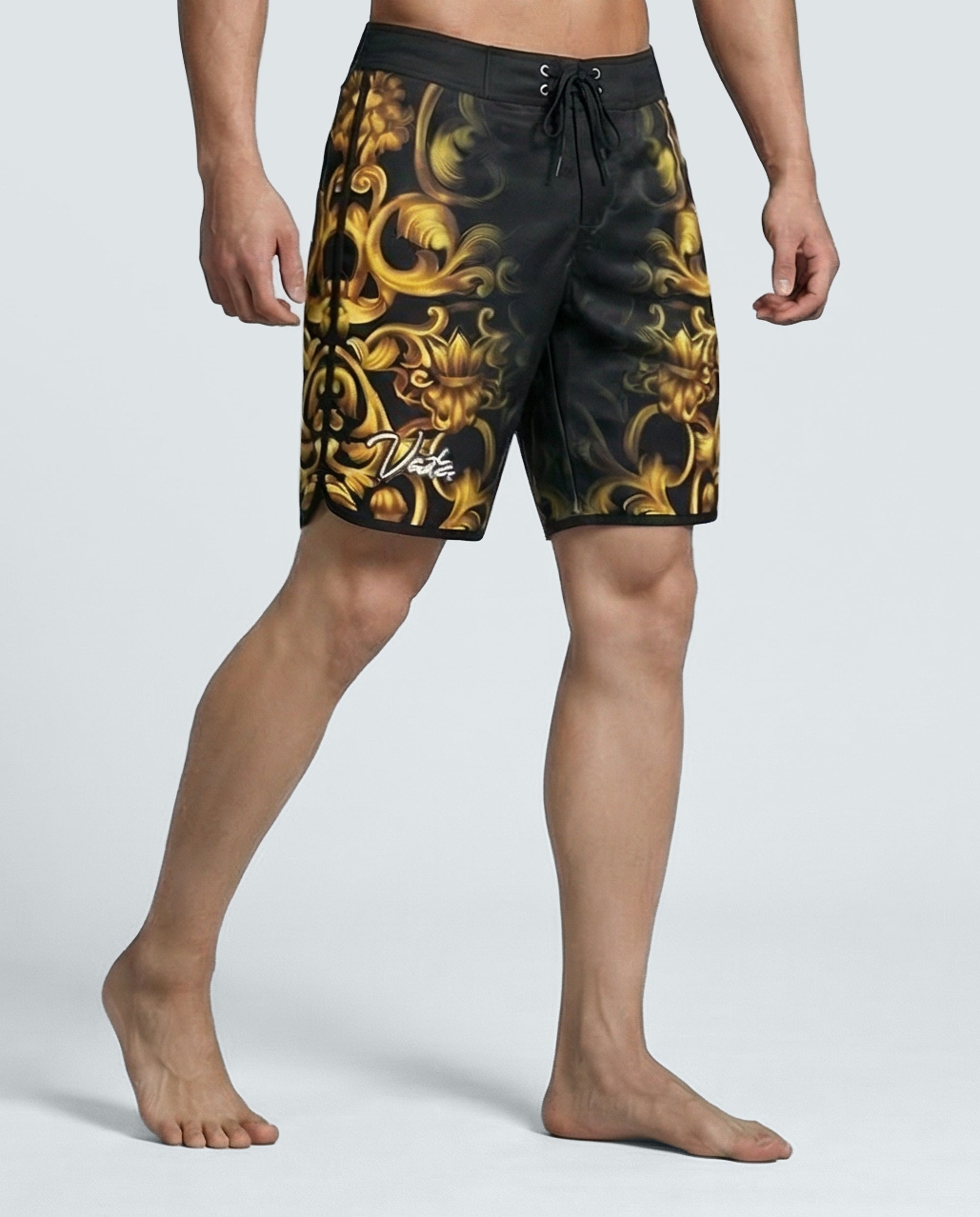 BAROQUE GRAPHIC SURF SHORTS