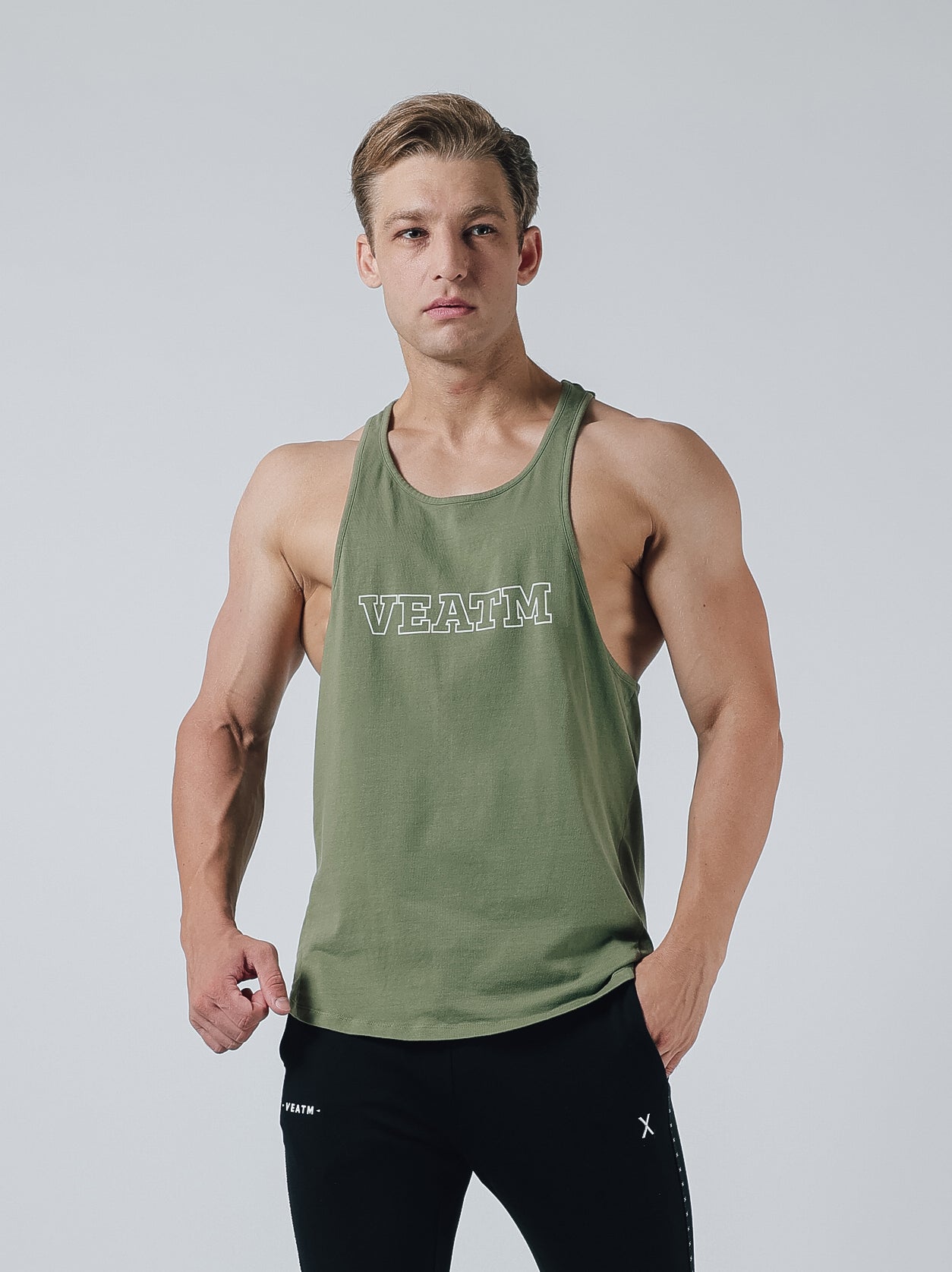 YBACK TANK TOP【KHAKI】