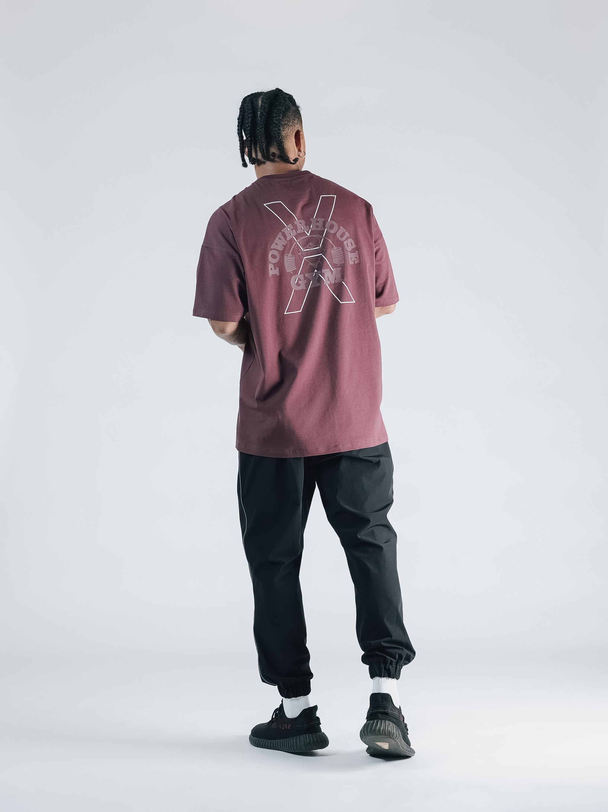 POWER HOUSE LOGO BIG T-SHIRT【BURGUNDY】