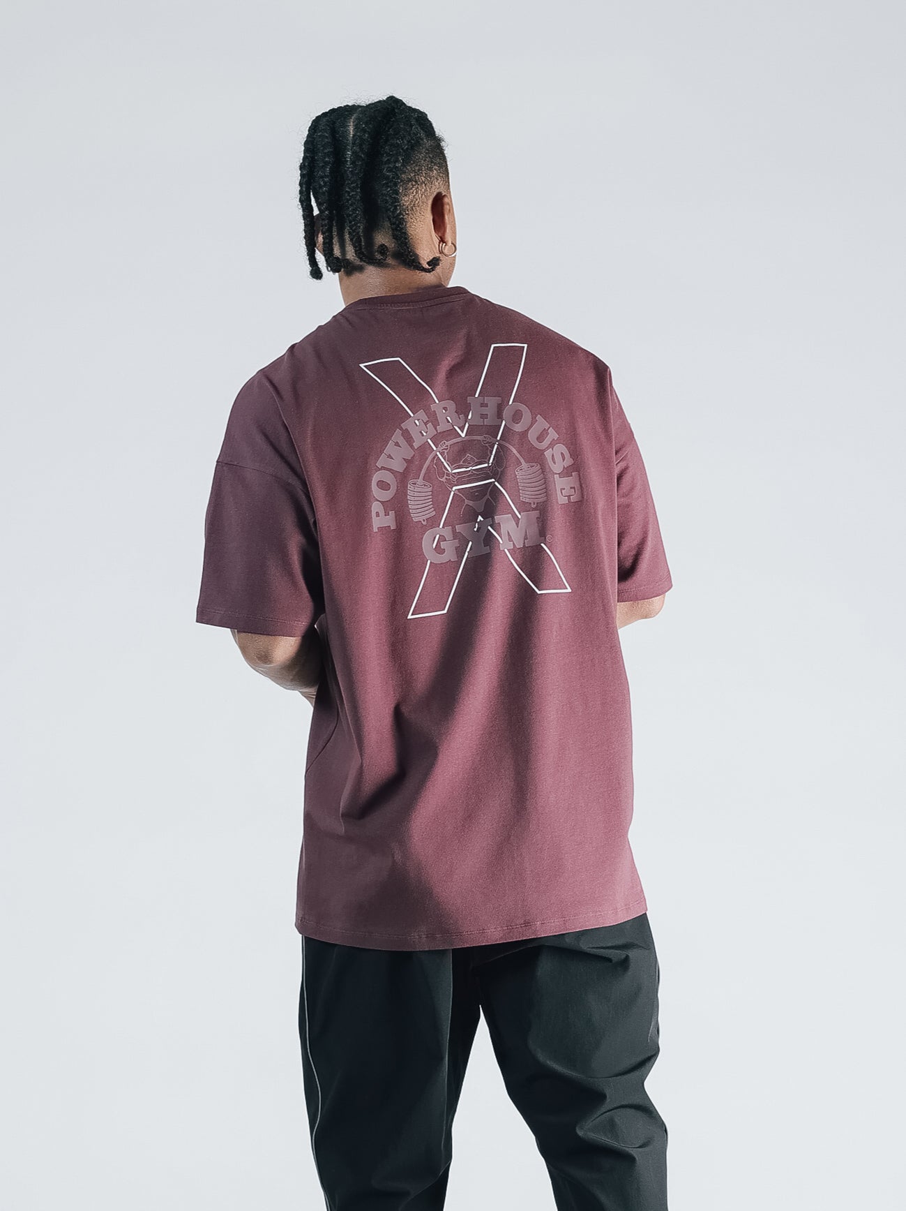 POWER HOUSE LOGO BIG T-SHIRT【BURGUNDY】