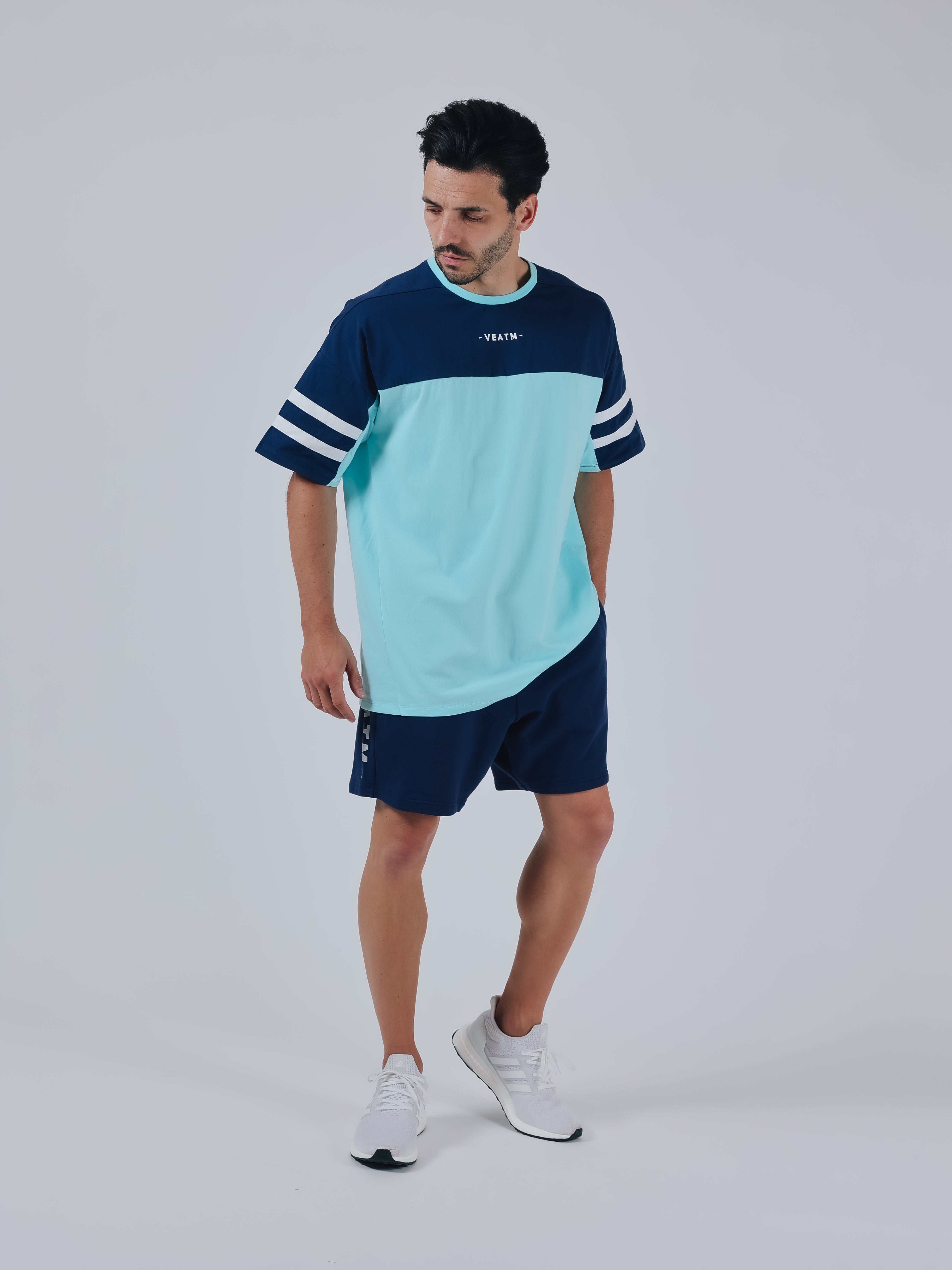 SHORT SLEEVE BIG T-SHIRT【SAX×NAVY】