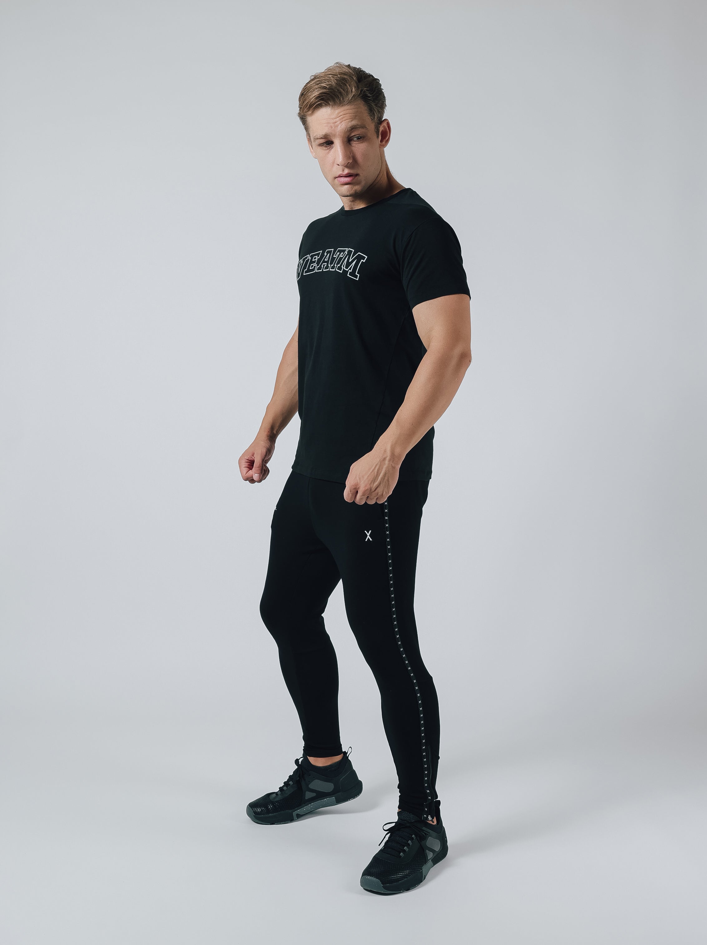 SHORT SLEEVE SLIM T-SHIRT【BLACK】