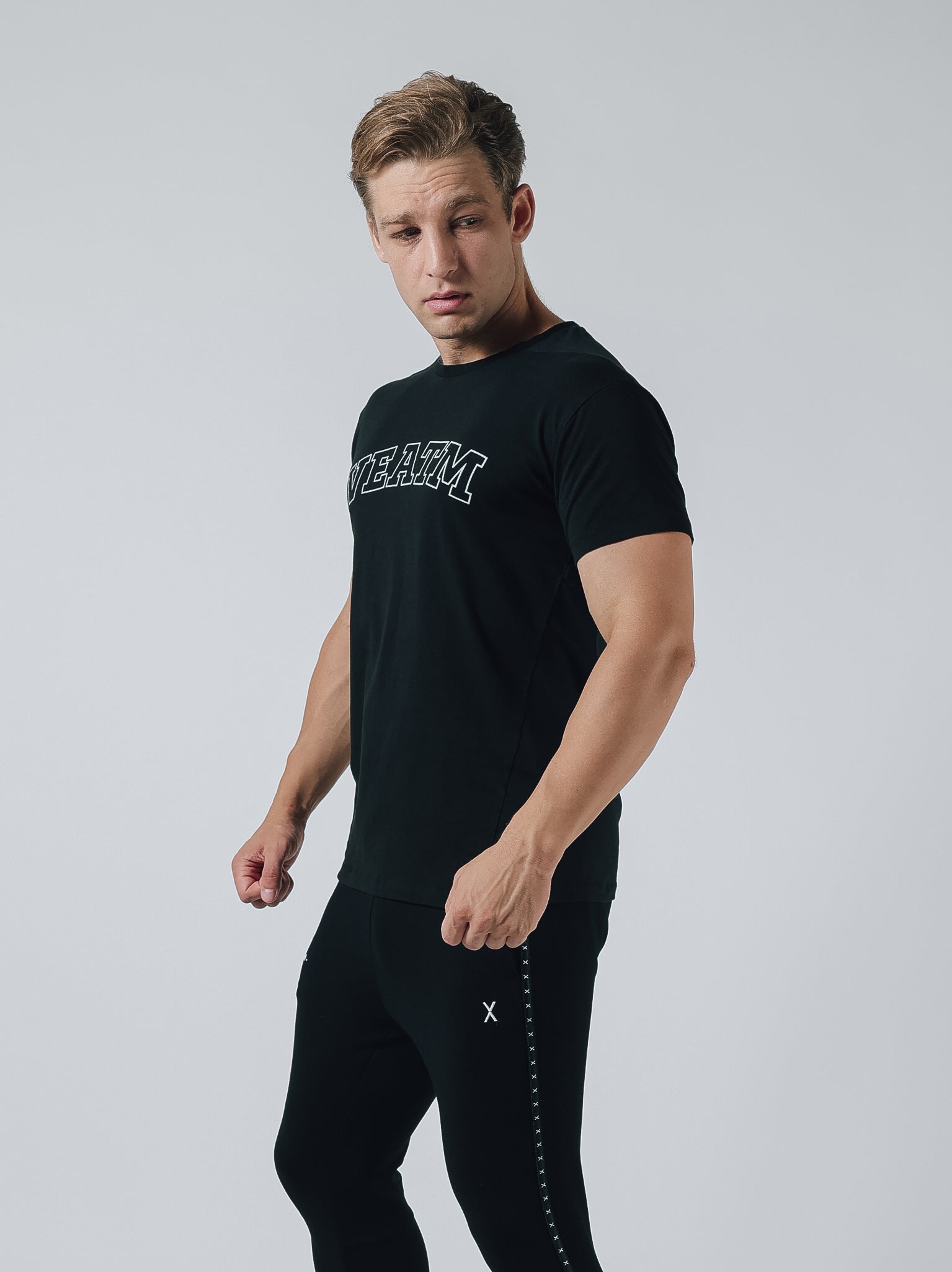 SHORT SLEEVE SLIM T-SHIRT【BLACK】