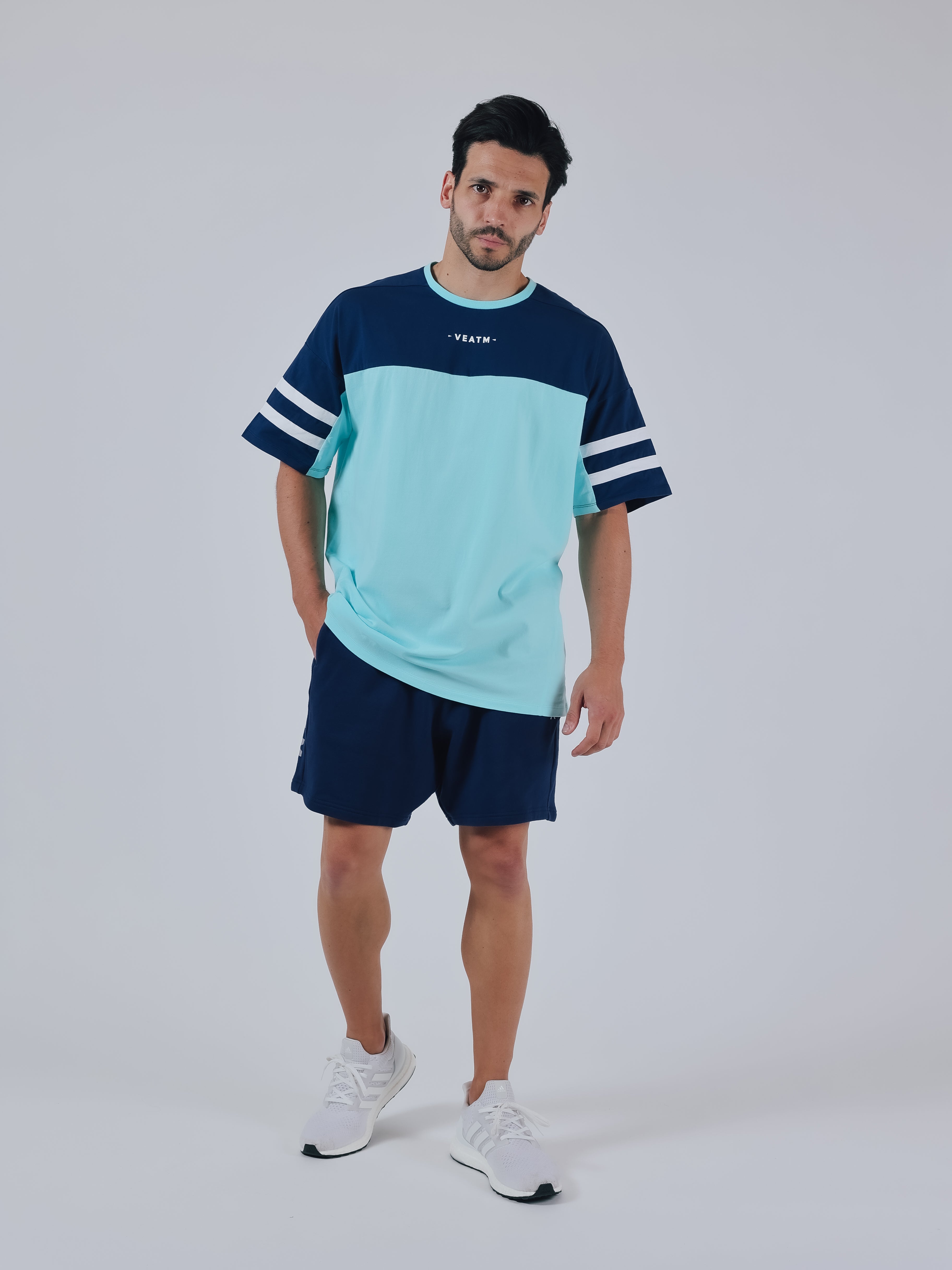 SHORT SLEEVE BIG T-SHIRT【SAX×NAVY】