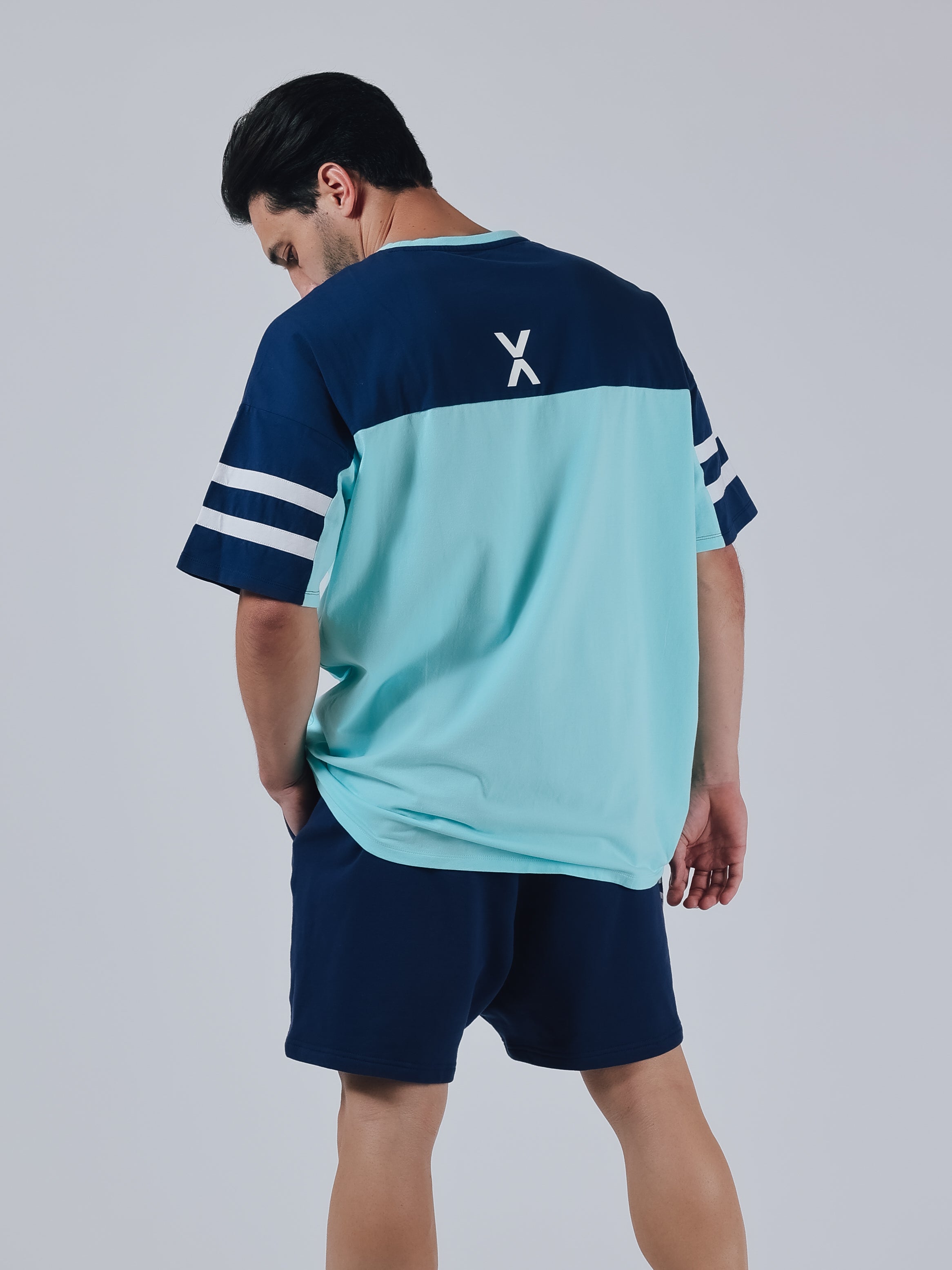 SHORT SLEEVE BIG T-SHIRT【SAX×NAVY】