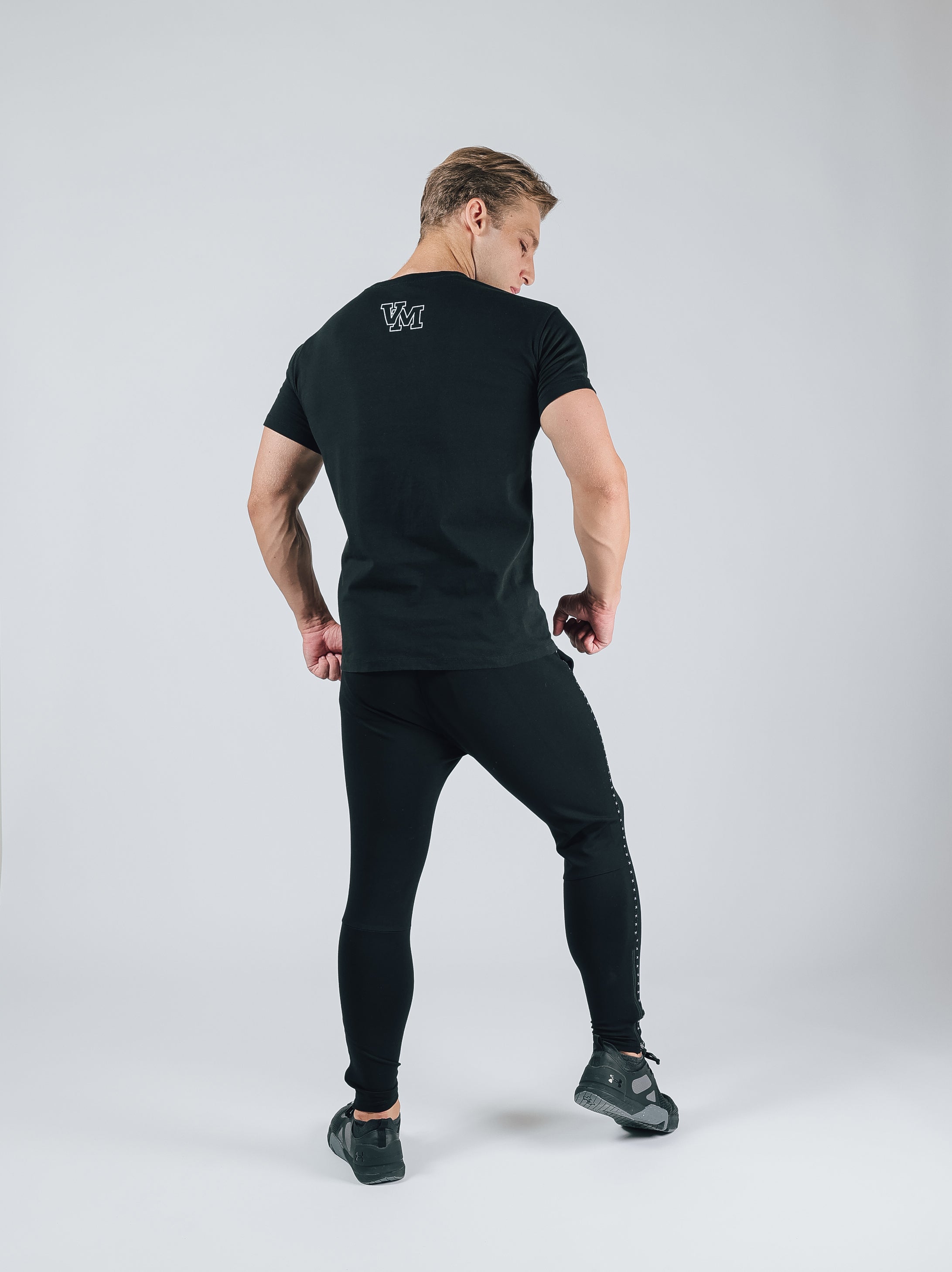SHORT SLEEVE SLIM T-SHIRT【BLACK】