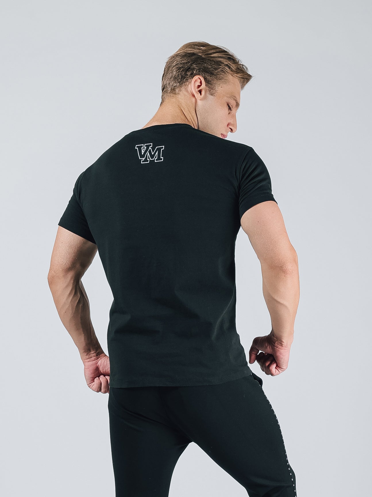 SHORT SLEEVE SLIM T-SHIRT【BLACK】