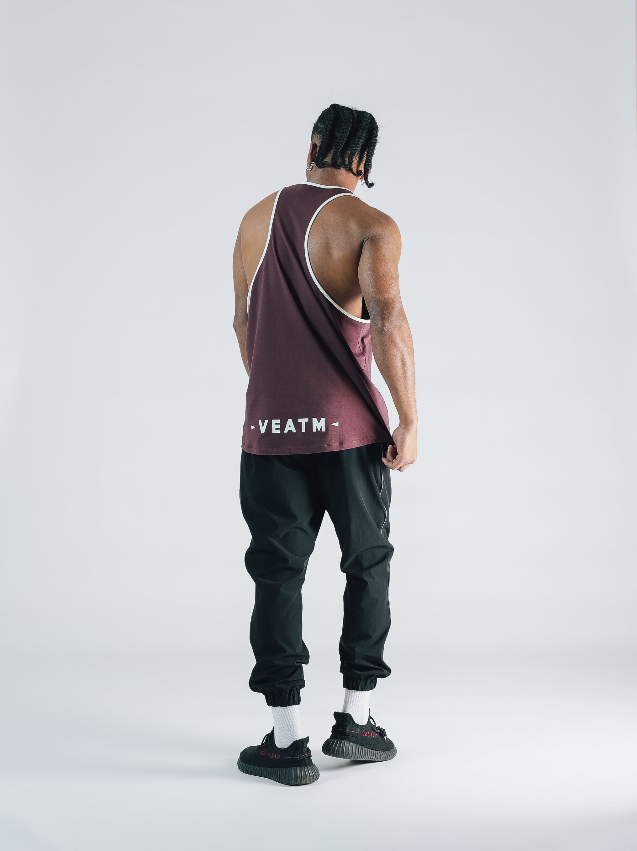 POWER HOUSE LOGO YBACK TANK TOP【BURGUNDY】