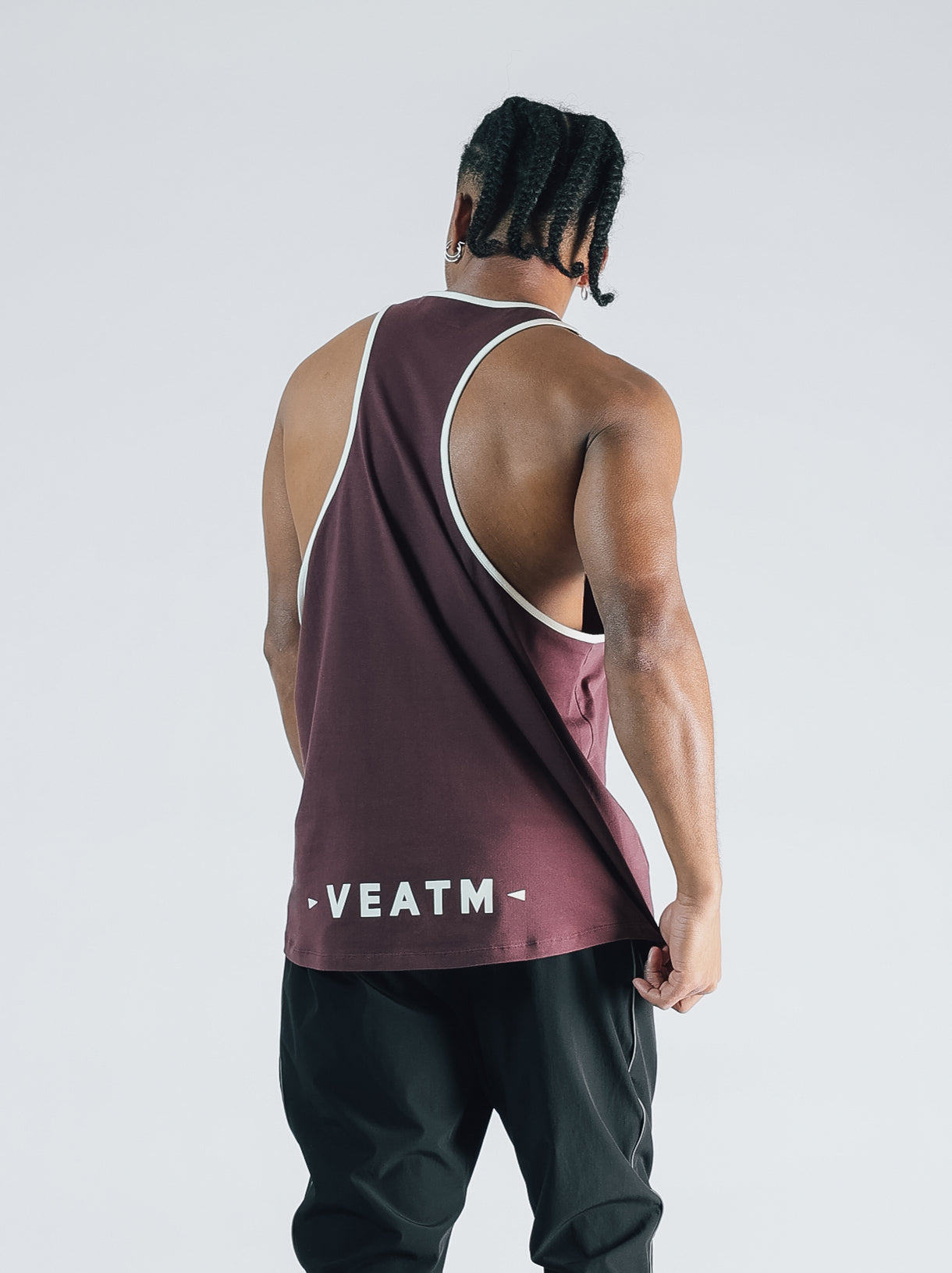 POWER HOUSE LOGO YBACK TANK TOP【BURGUNDY】