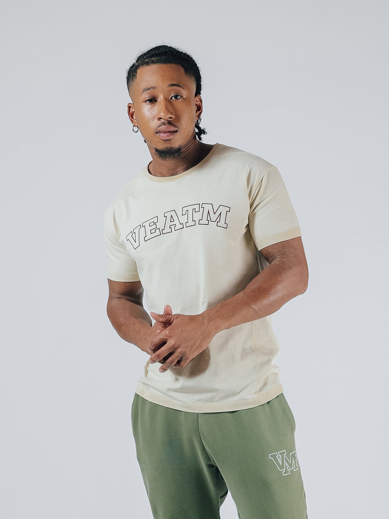 SHORT SLEEVE SLIM T-SHIRT【IVORY】