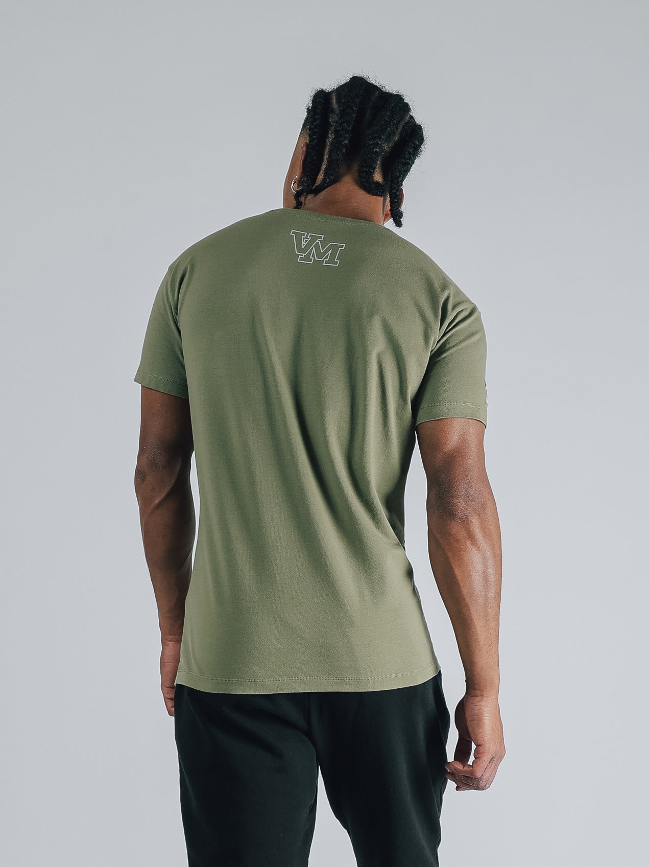 SHORT SLEEVE SLIM T-SHIRT【KHAKI】