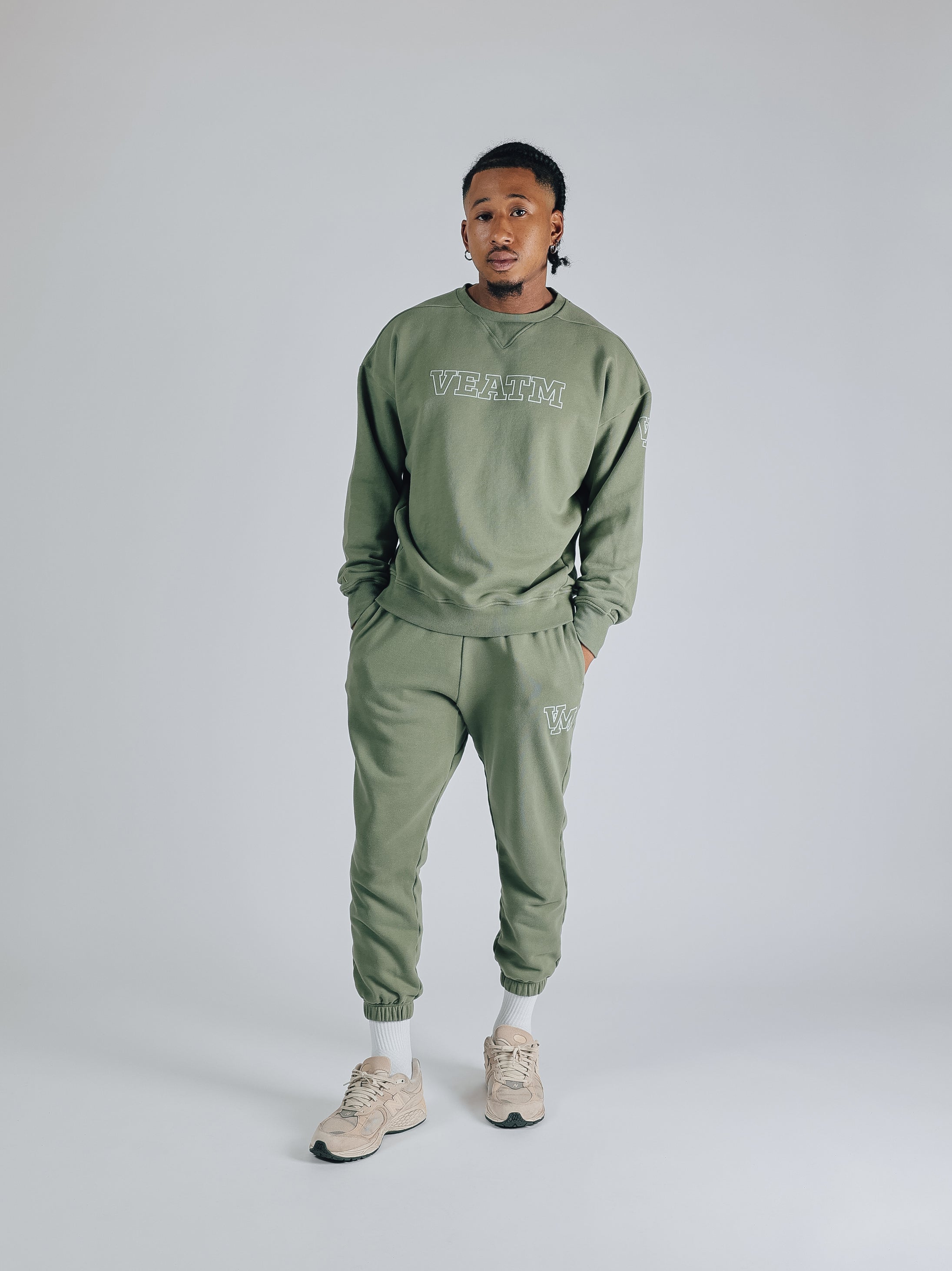 SWEAT CREW NECK PULLOVER【KHAKI】