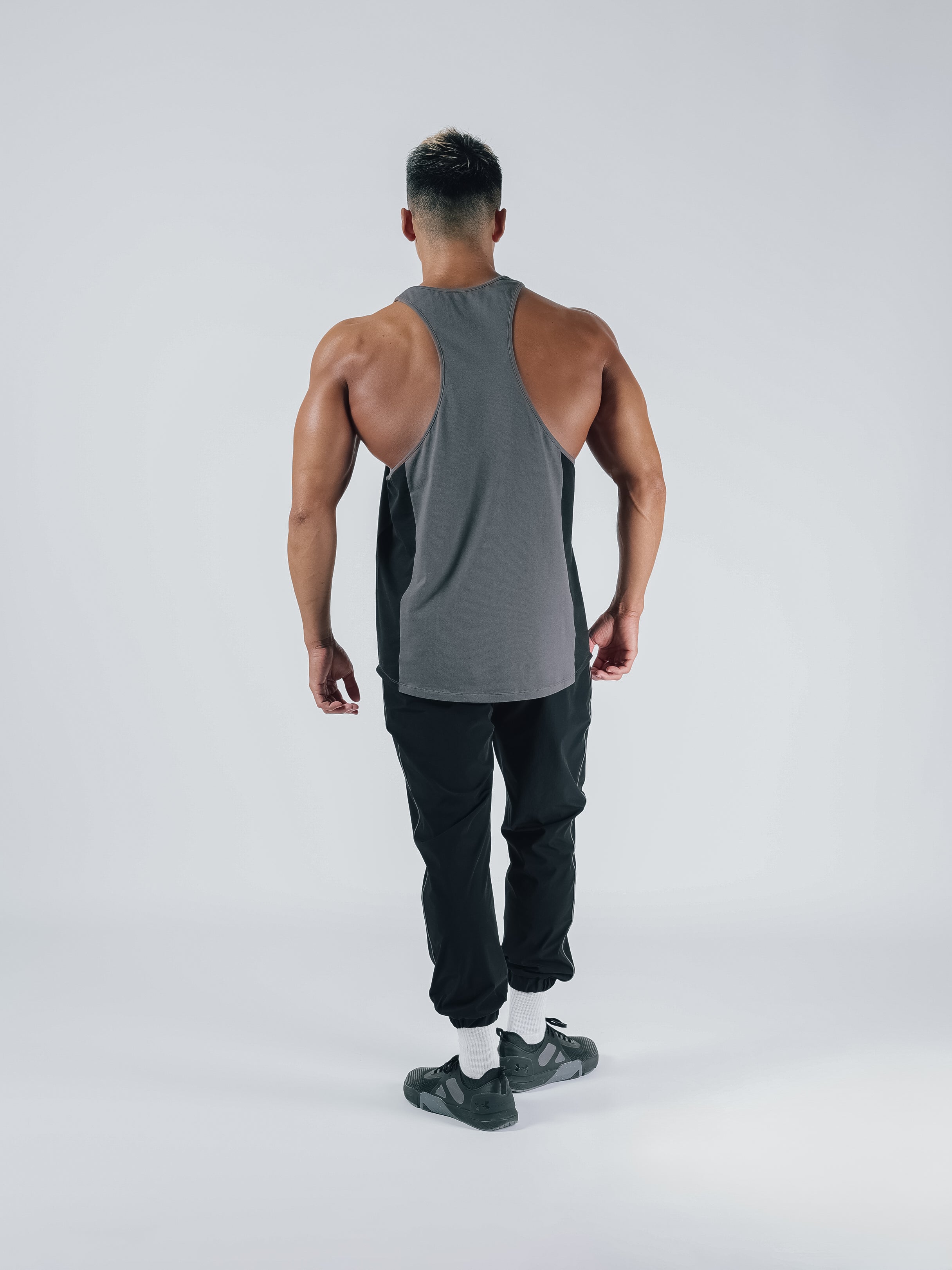 YBACK TANK TOP【CHARCOAL】