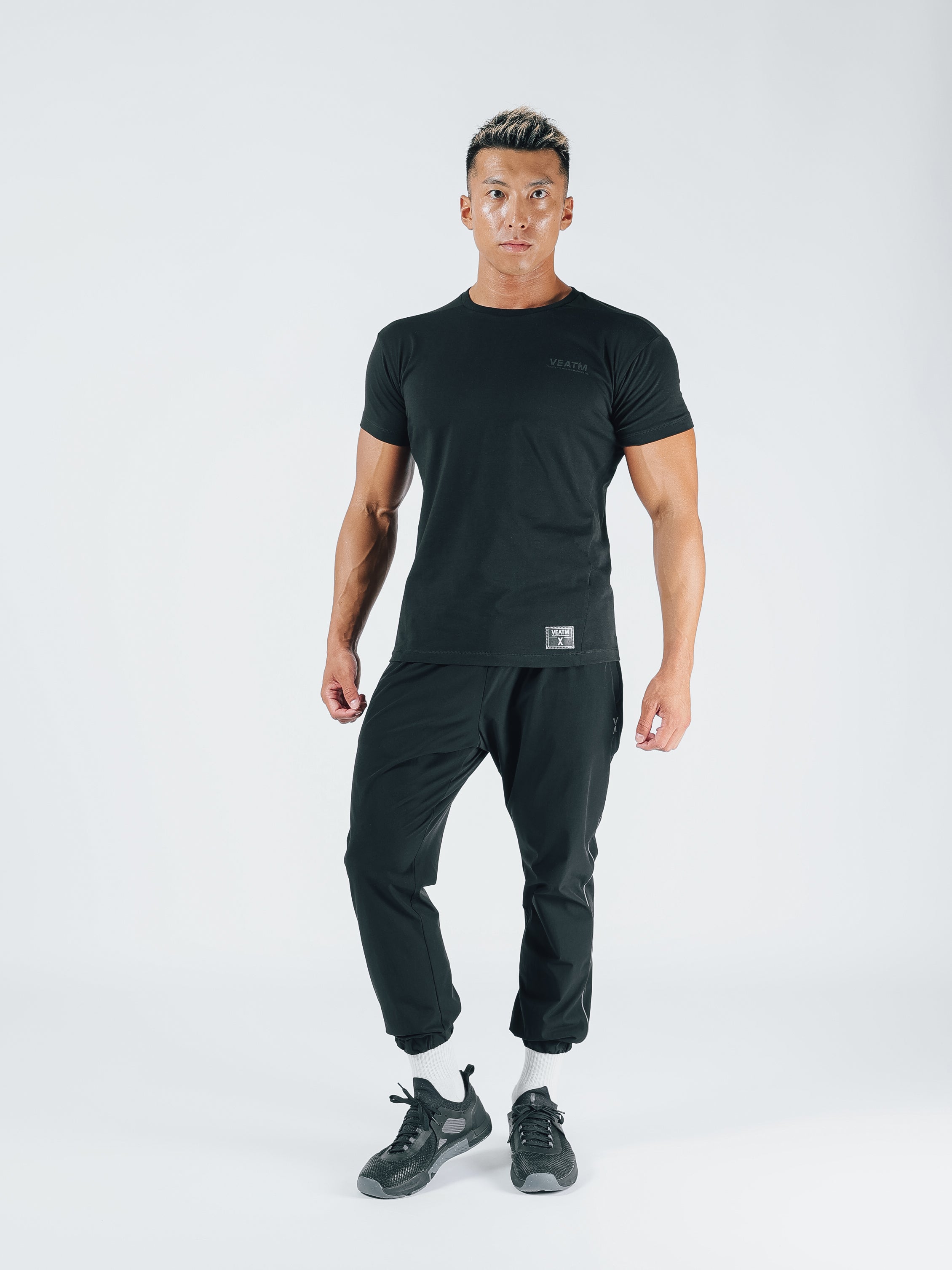 SHORT SLEEVE SLIM T-SHIRT【BLACK】