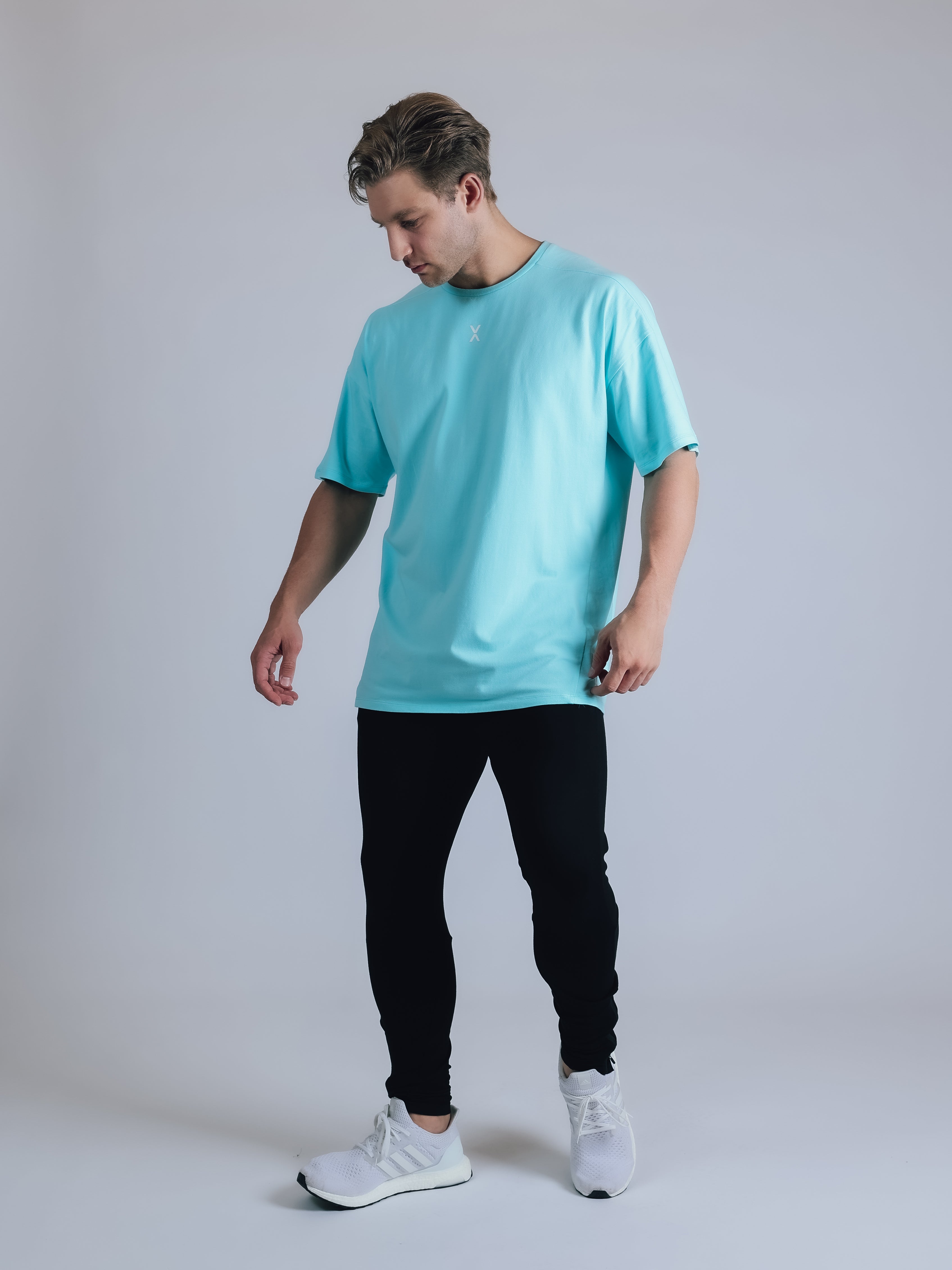 BACK LOGO SHORT SLEEVE BIG T-SHIRT【SAX】