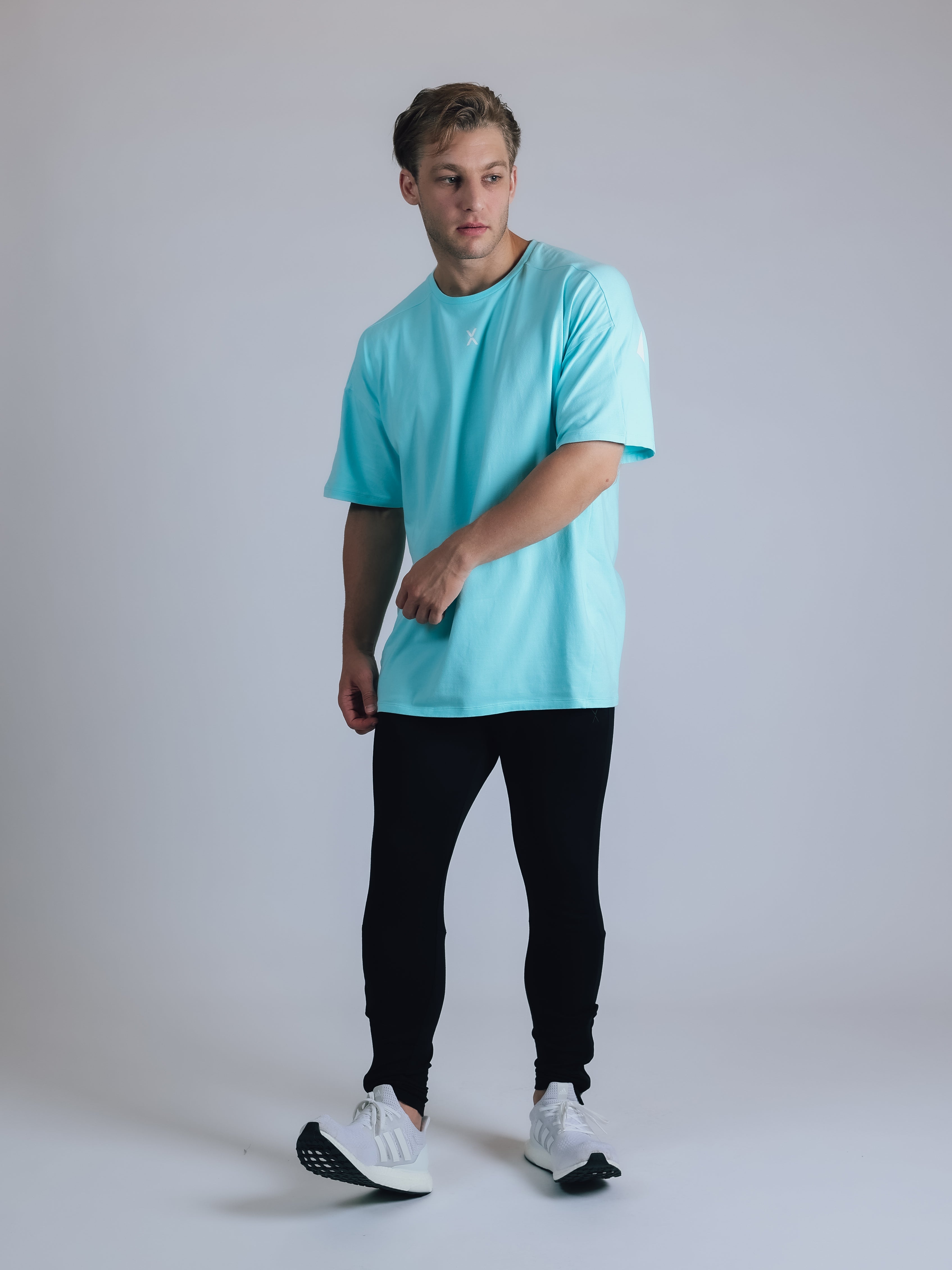 BACK LOGO SHORT SLEEVE BIG T-SHIRT【SAX】
