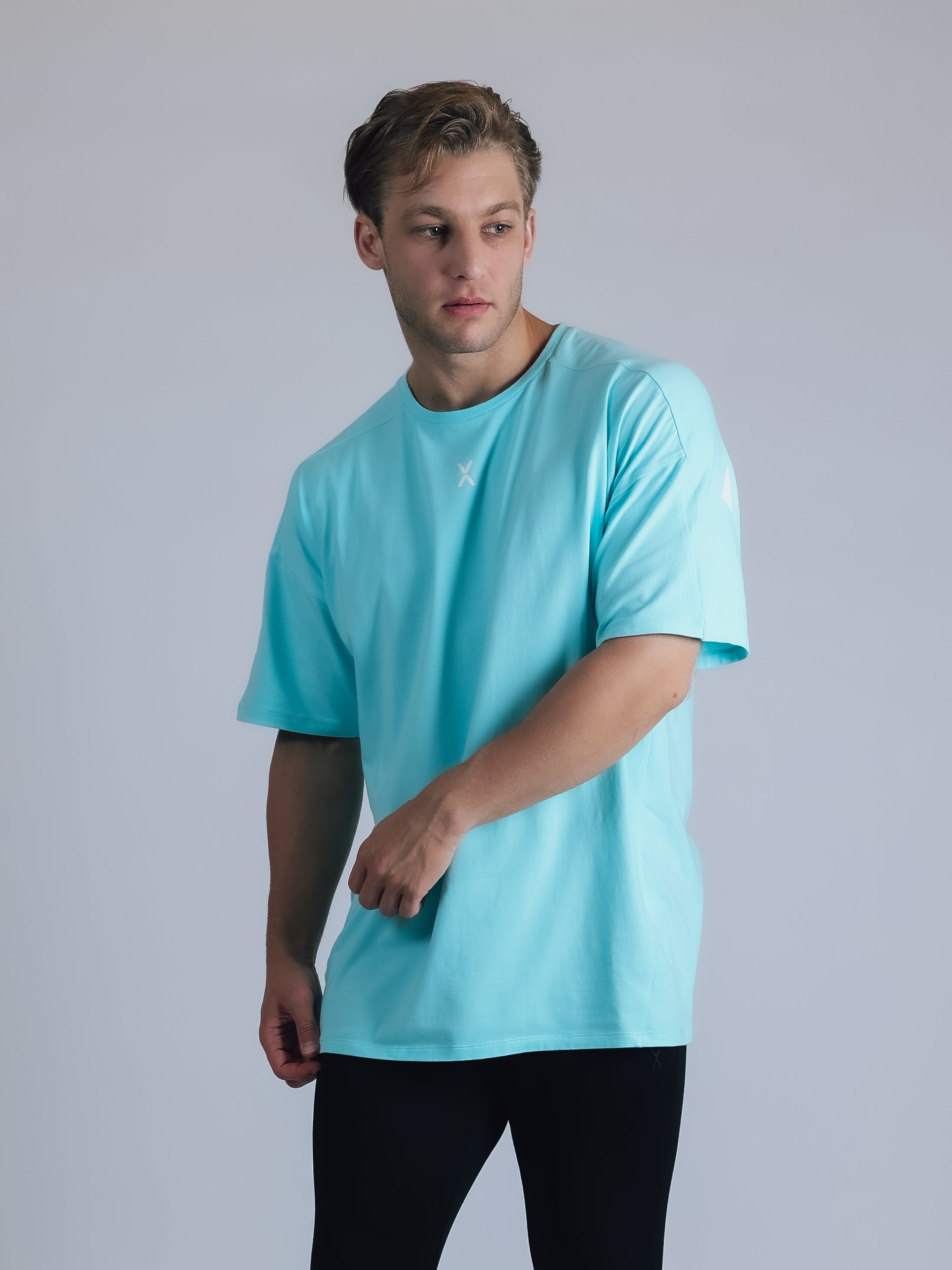 BACK LOGO SHORT SLEEVE BIG T-SHIRT【SAX】