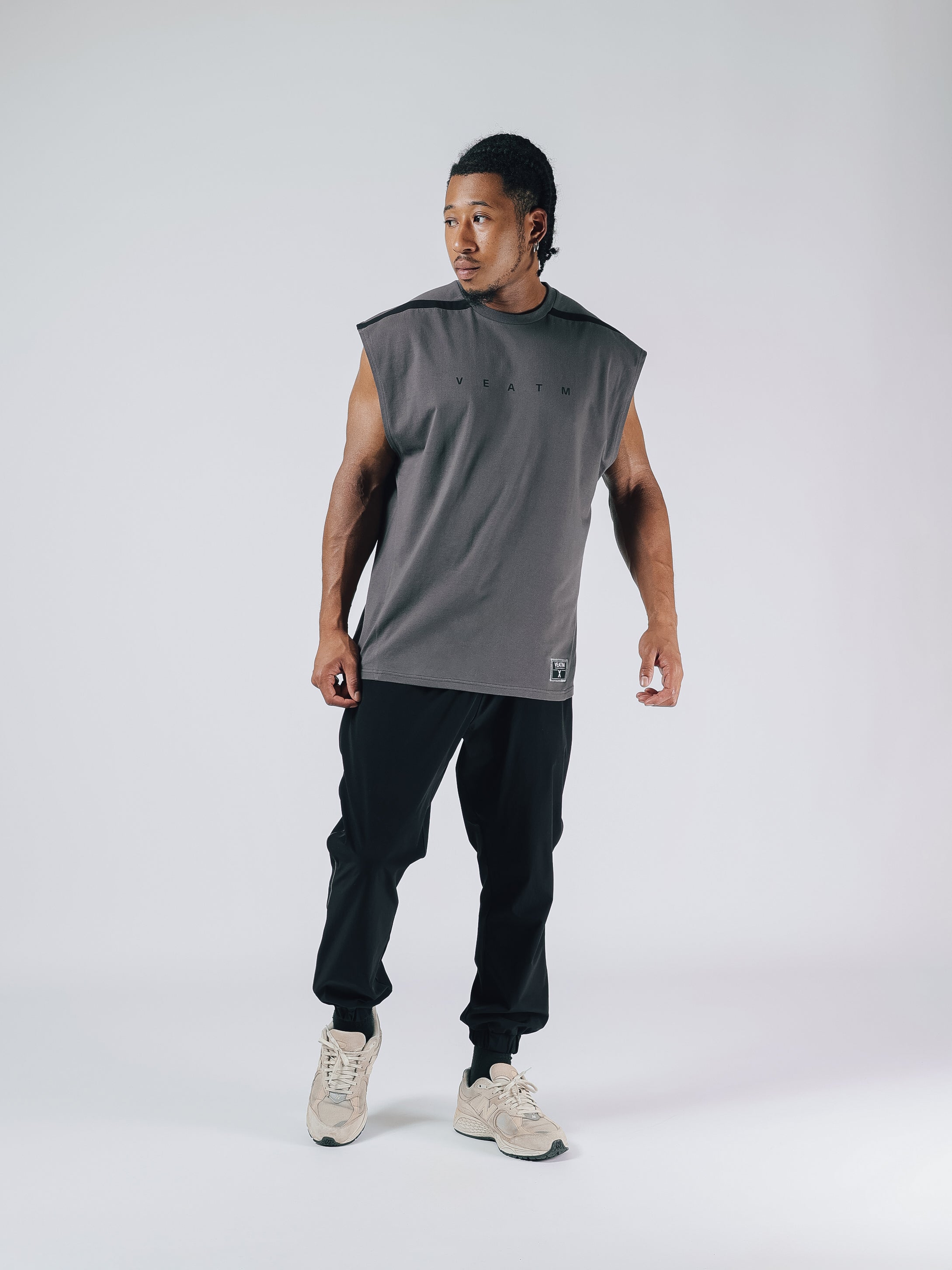 NO SLEEVE TOPS【CHARCOAL】