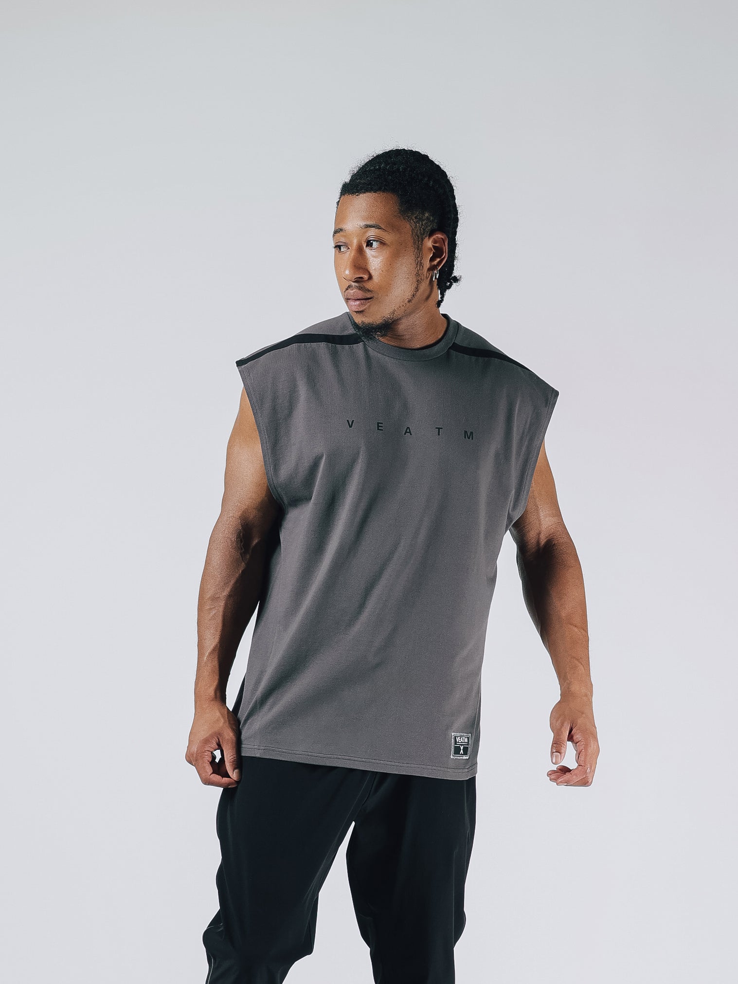 NO SLEEVE TOPS【CHARCOAL】