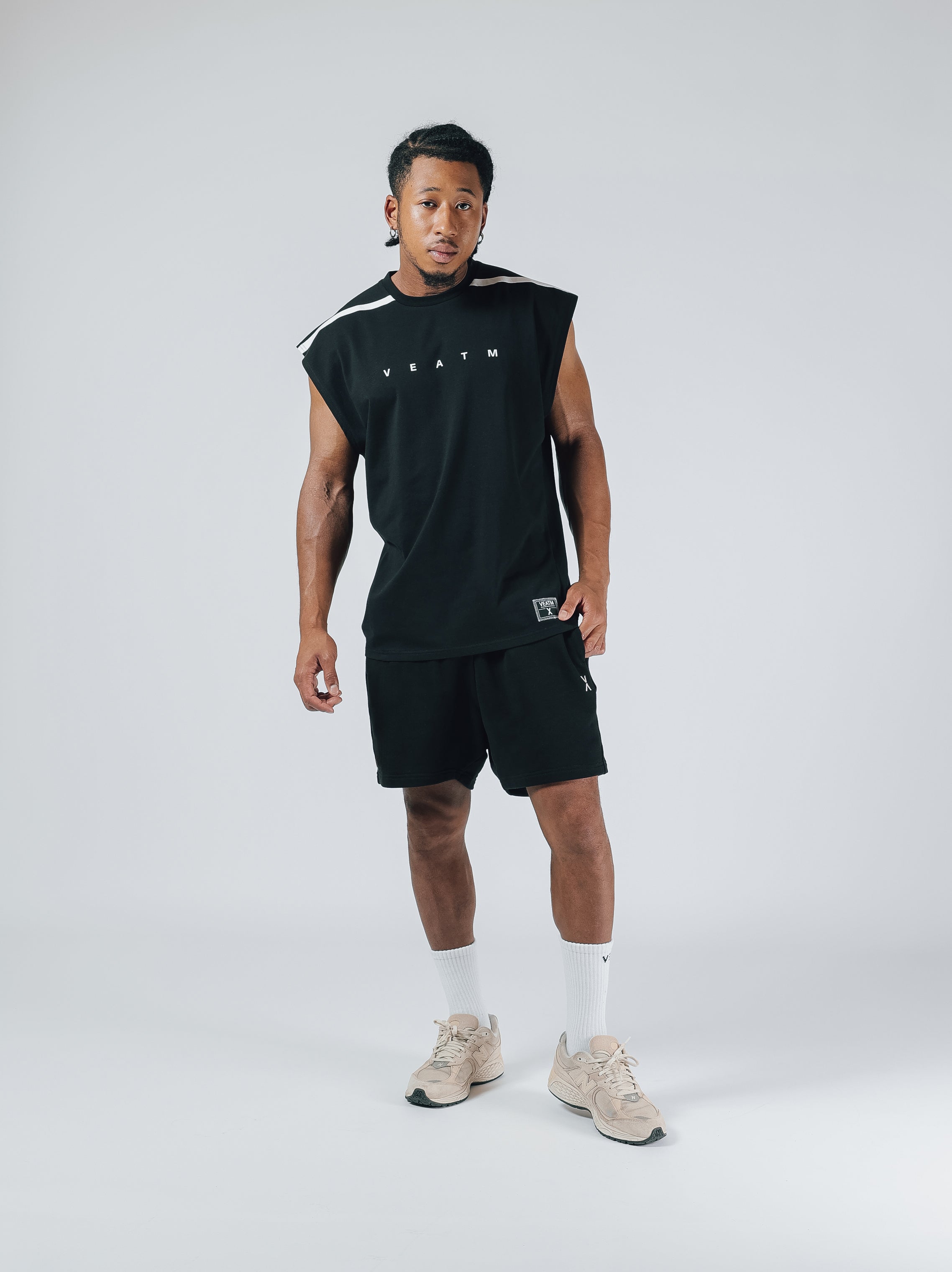 NO SLEEVE TOPS【BLACK】