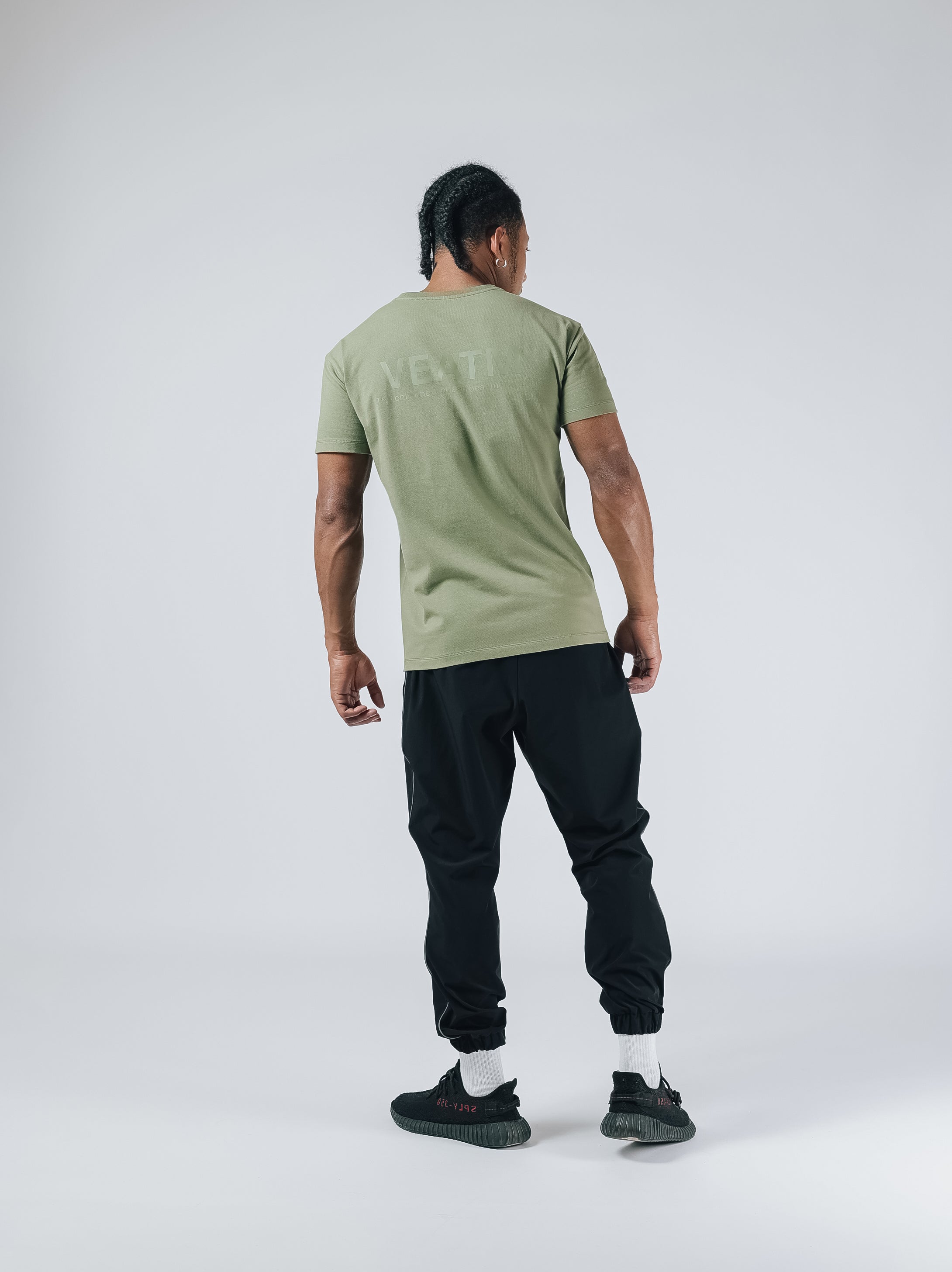 SHORT SLEEVE SLIM T-SHIRT【KHAKI】
