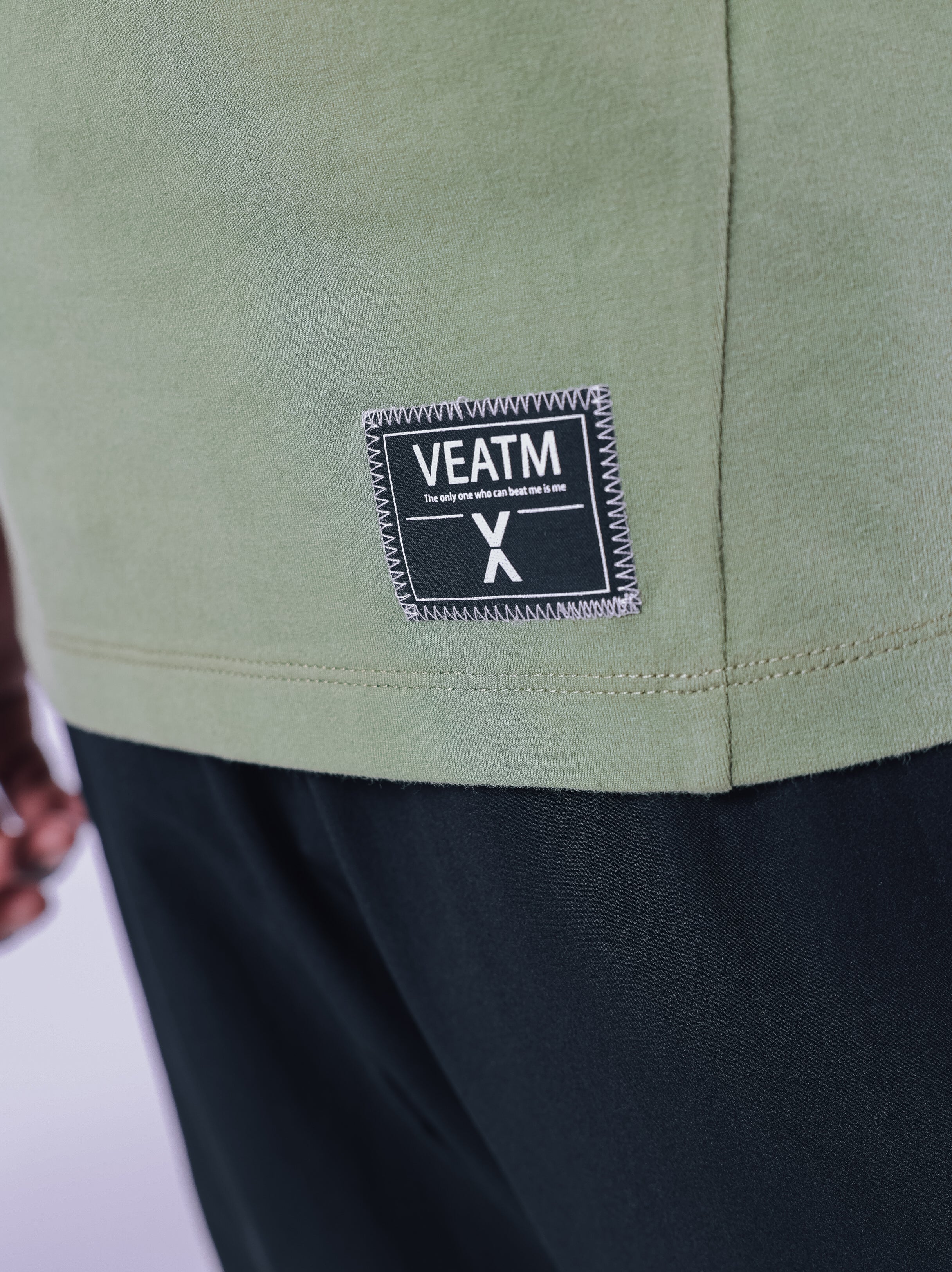 SHORT SLEEVE SLIM T-SHIRT【KHAKI】