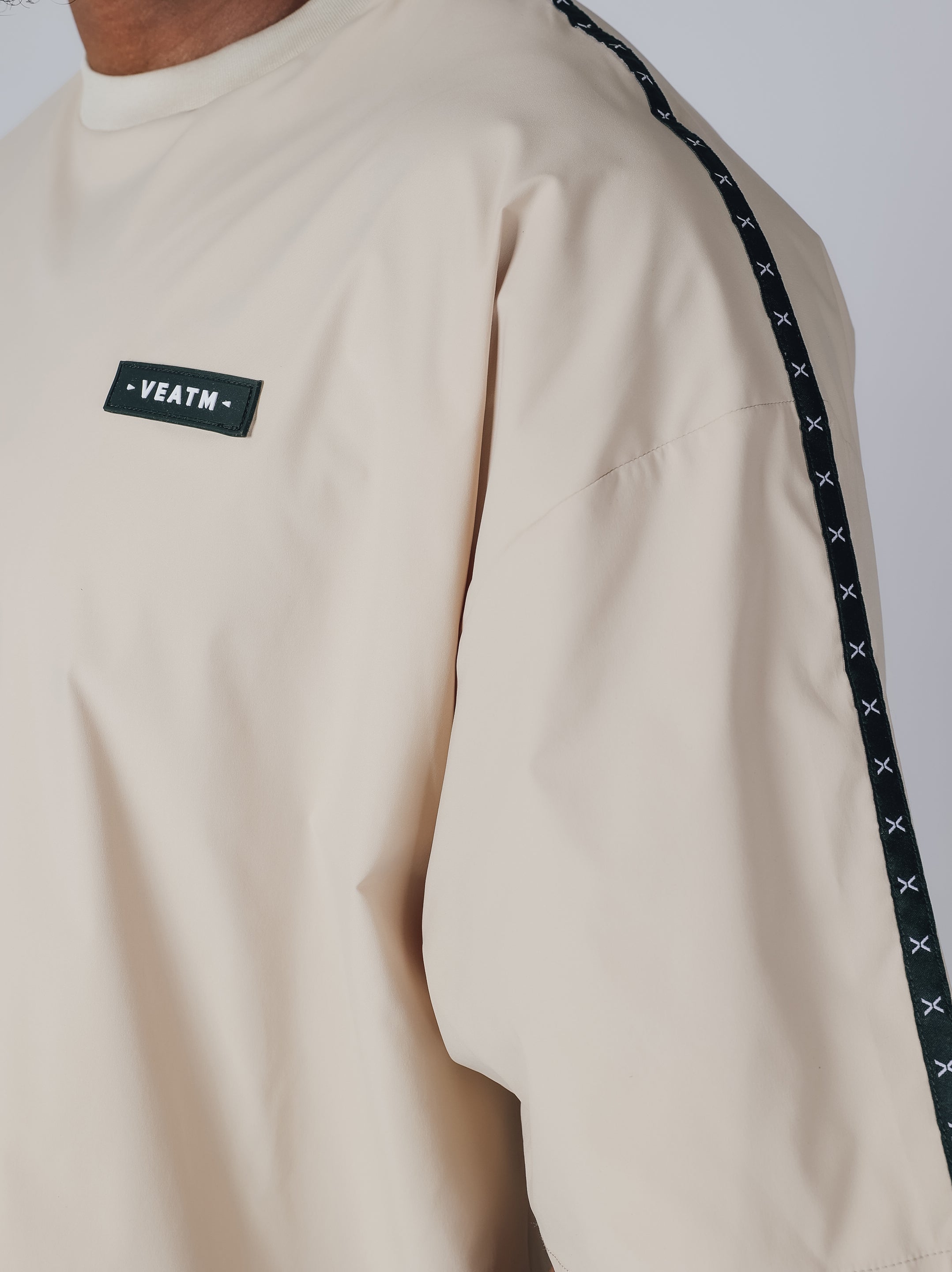 SHORT SLEEVE WOVEN BIG T-SHIRT【BEIGE】