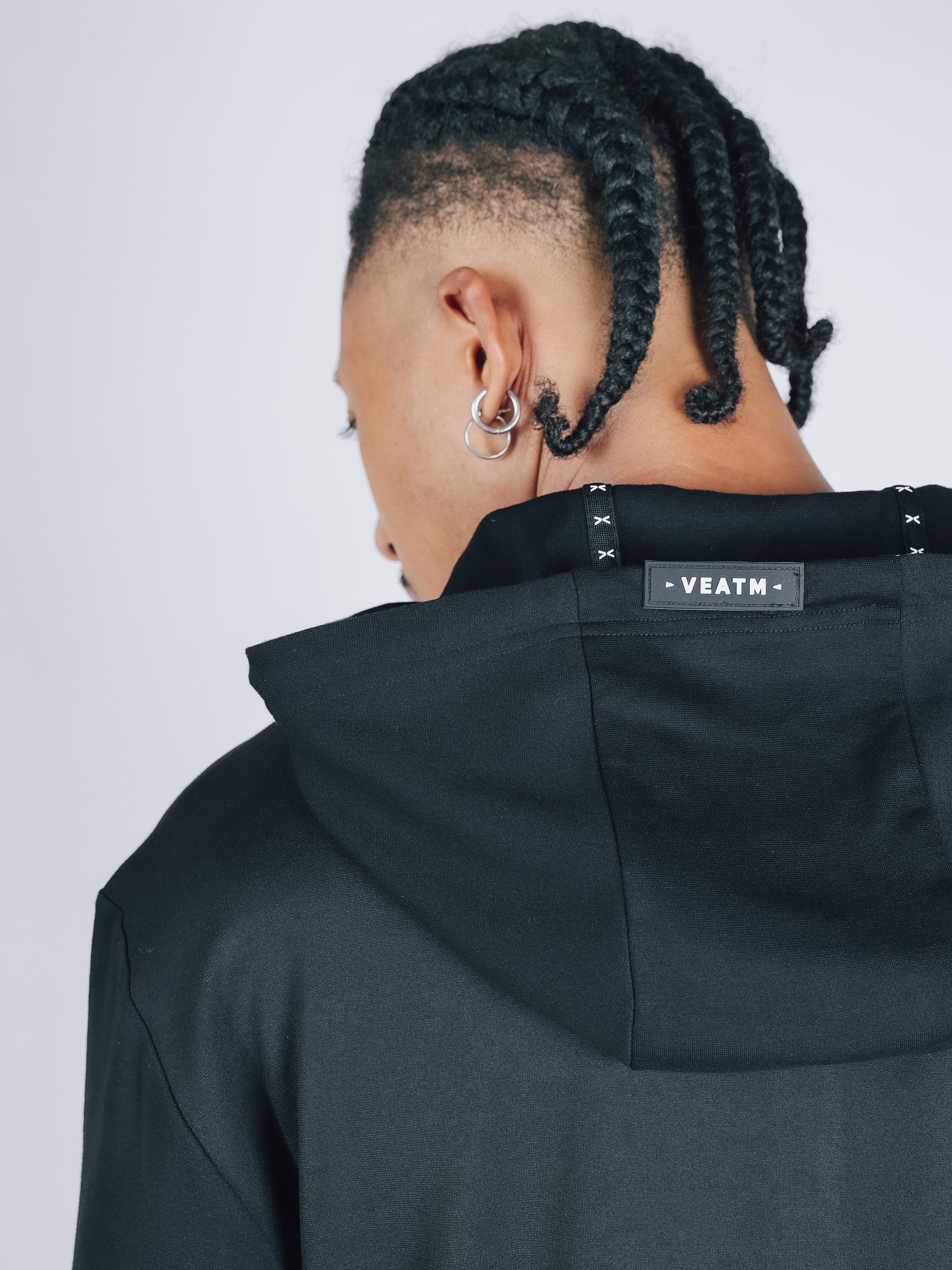 WARM UP STRETCH FULL ZIP HOODIE【BLACK】