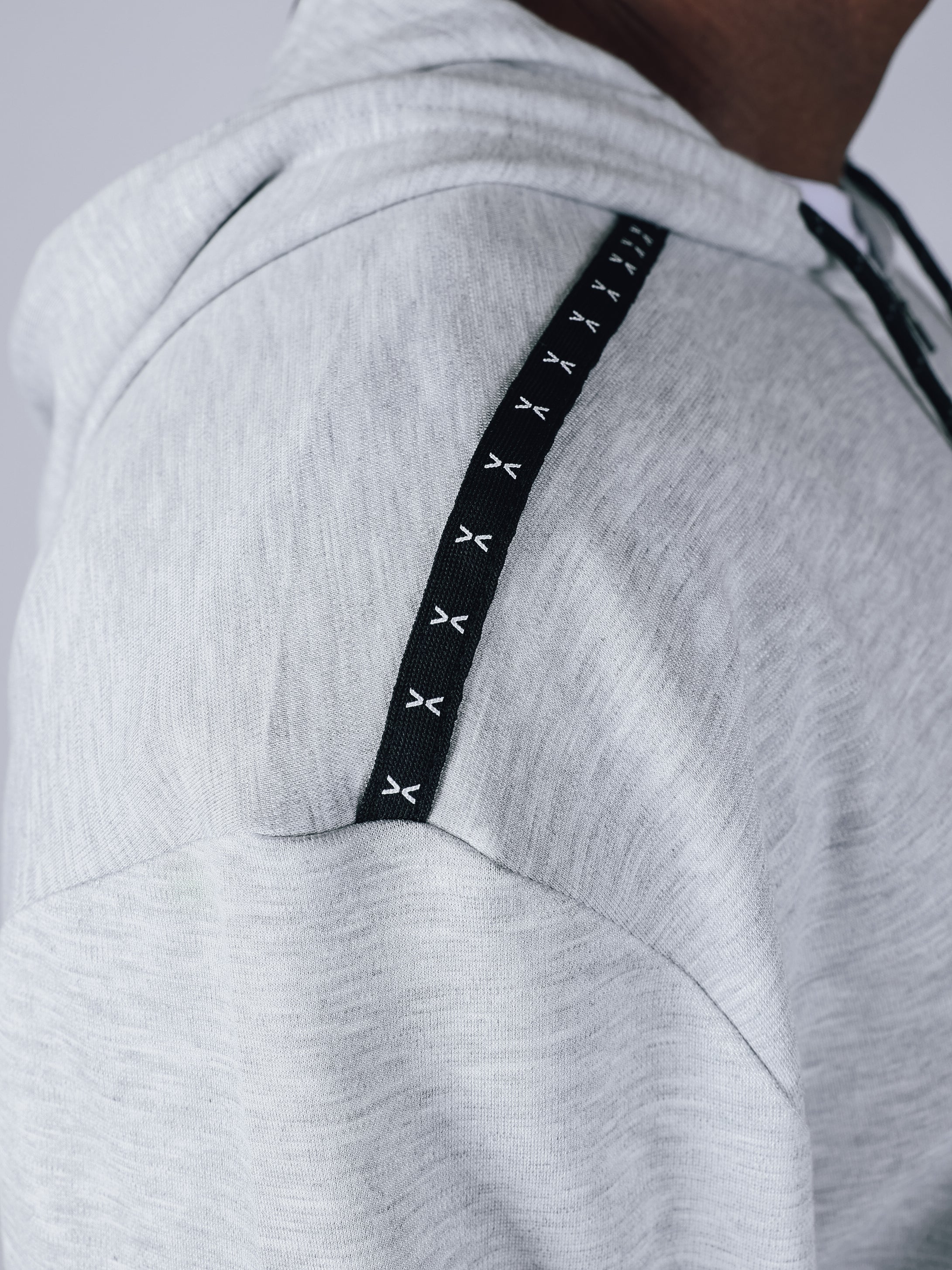WARM UP STRETCH FULL ZIP HOODIE【LIGHT GRAY】