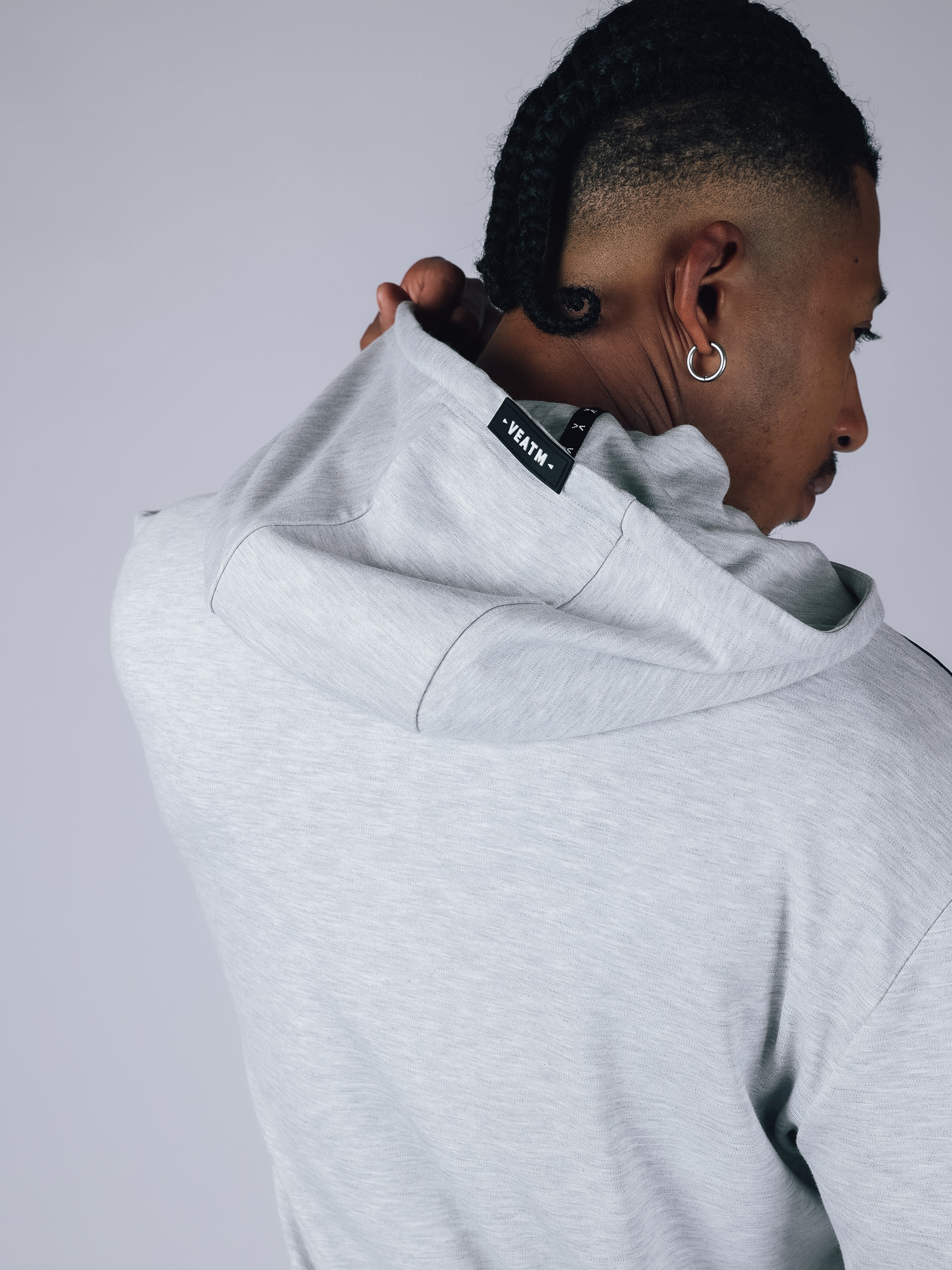 WARM UP STRETCH FULL ZIP HOODIE【LIGHT GRAY】