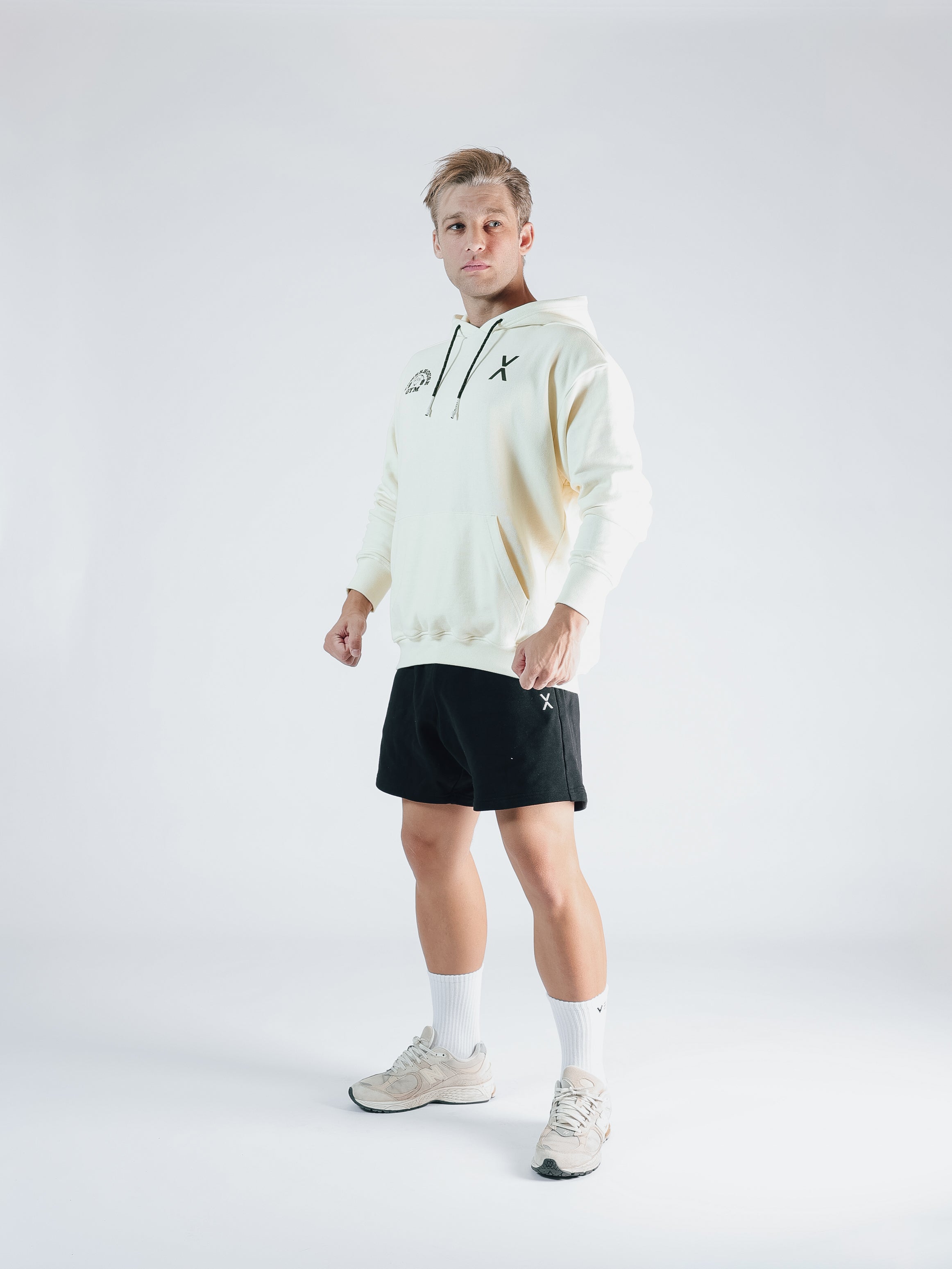 POWER HOUSE LOGO SWEAT HOODIE【IVORY】