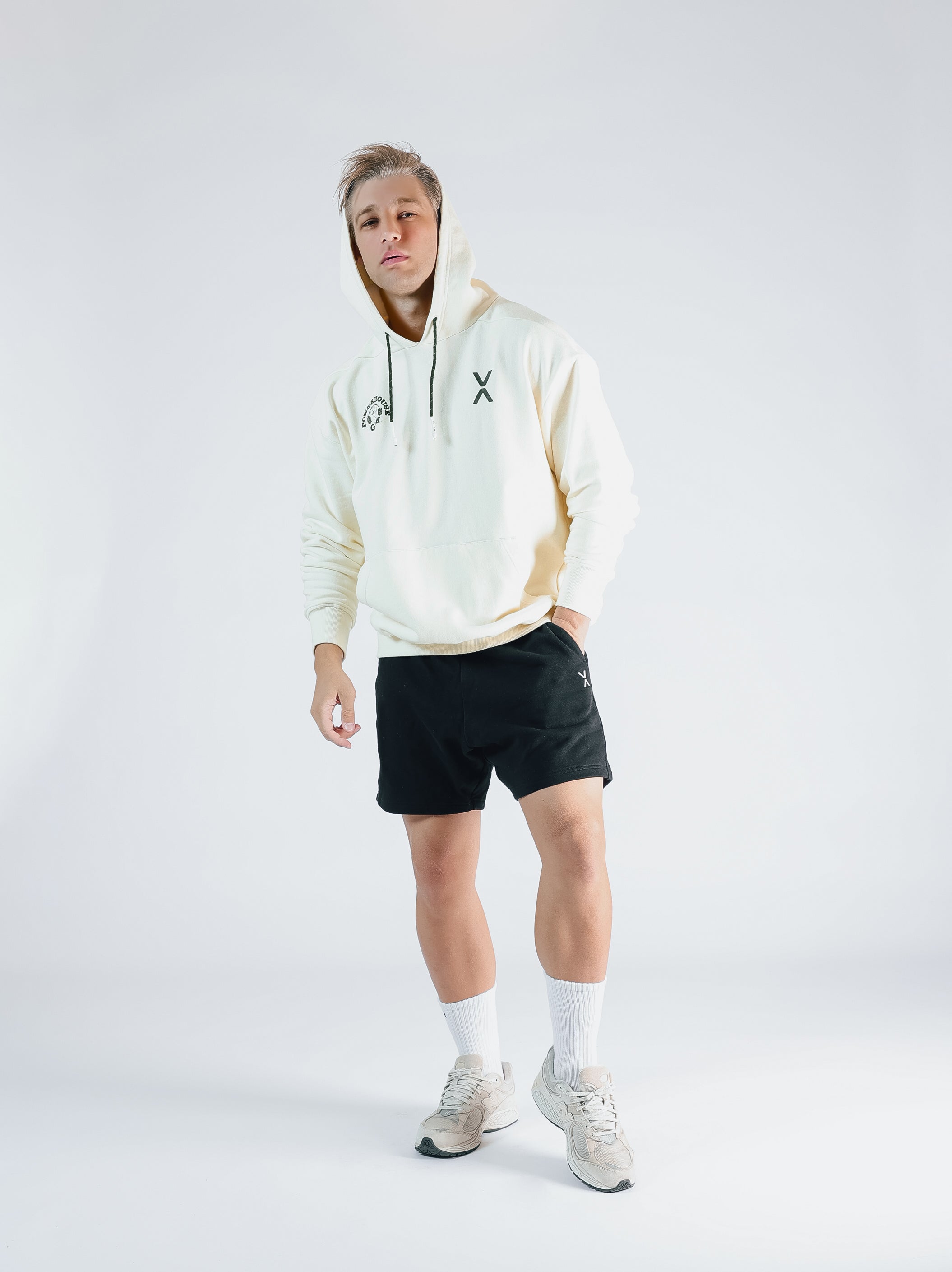 POWER HOUSE LOGO SWEAT HOODIE【IVORY】