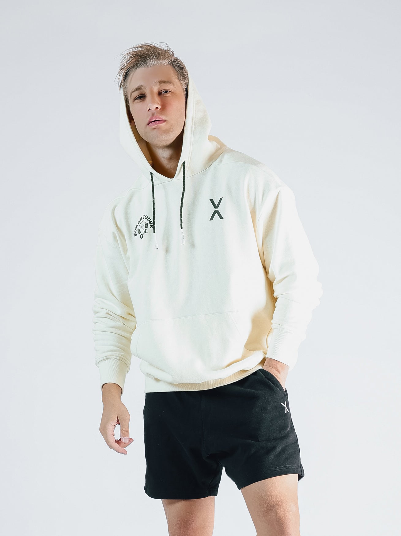 POWER HOUSE LOGO SWEAT HOODIE【IVORY】