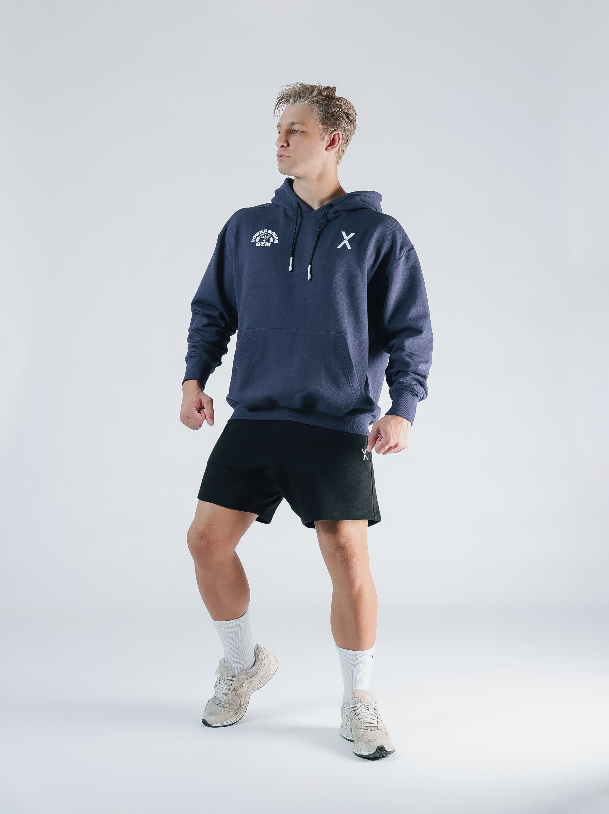 POWER HOUSE LOGO SWEAT HOODIE【BLUE】