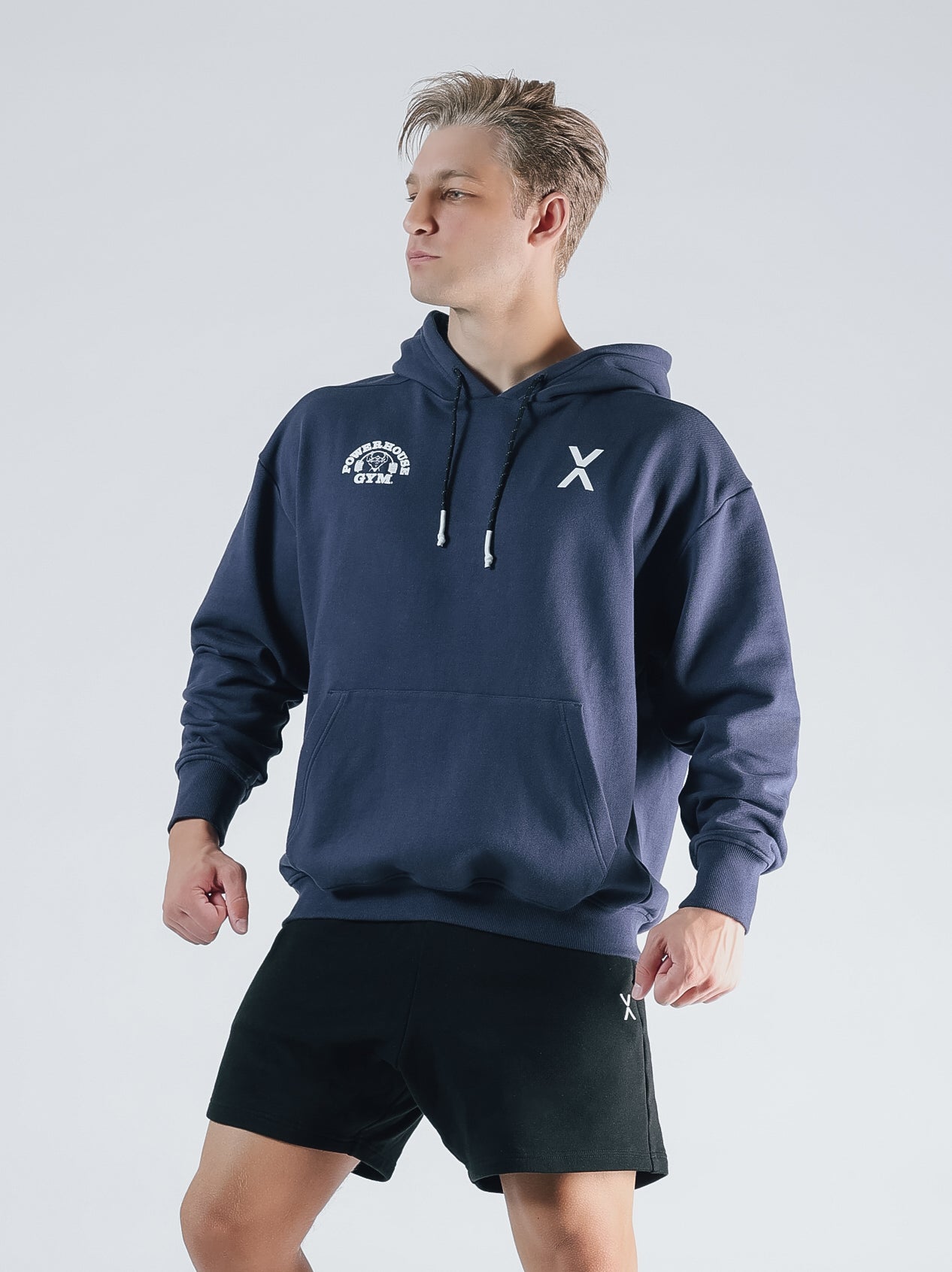 POWER HOUSE LOGO SWEAT HOODIE【BLUE】