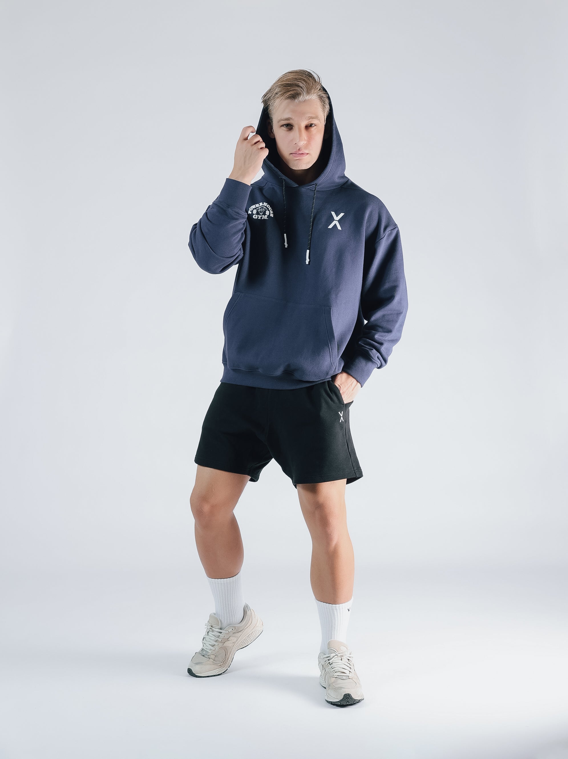 POWER HOUSE LOGO SWEAT HOODIE【BLUE】