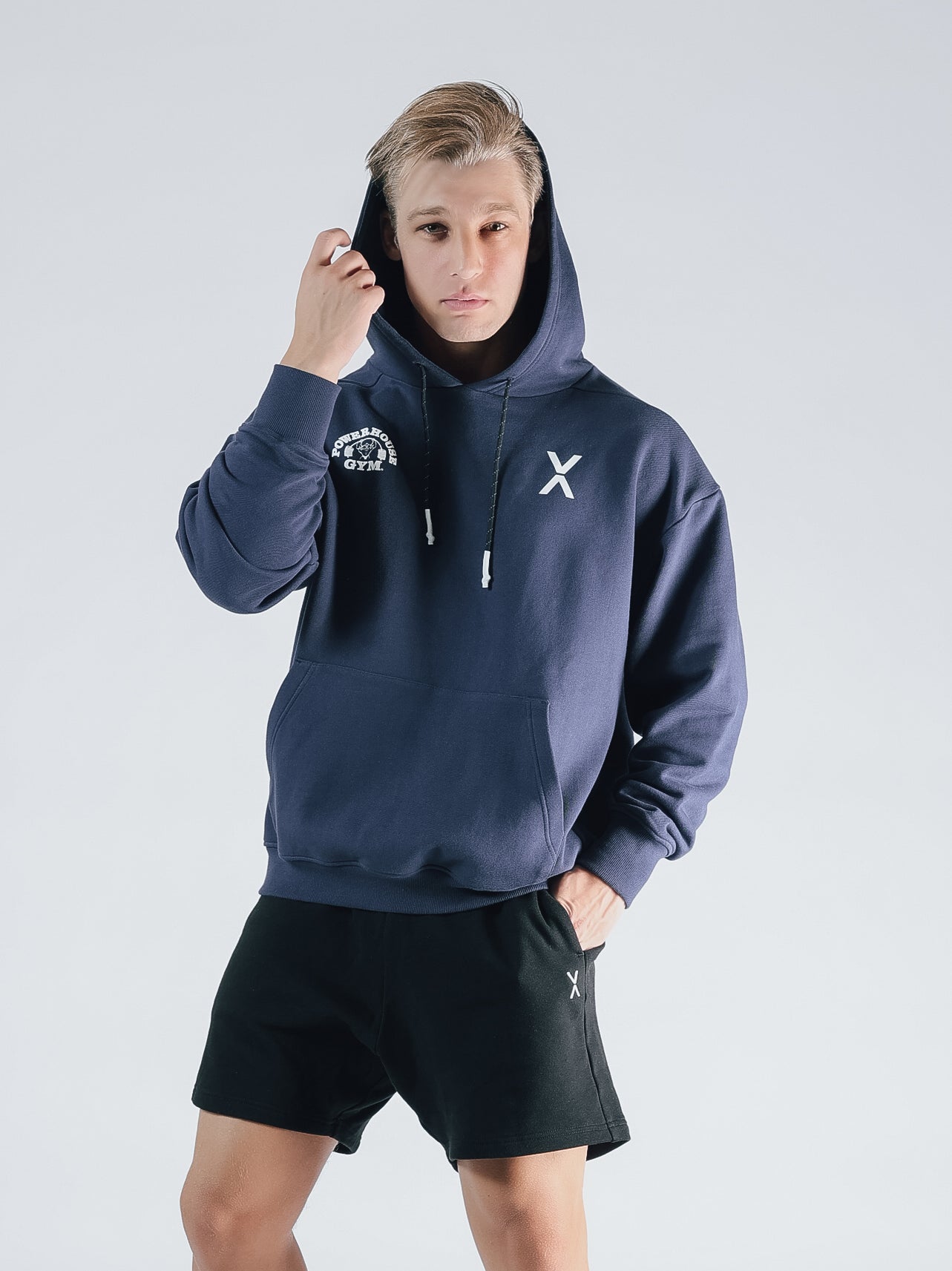 POWER HOUSE LOGO SWEAT HOODIE【BLUE】