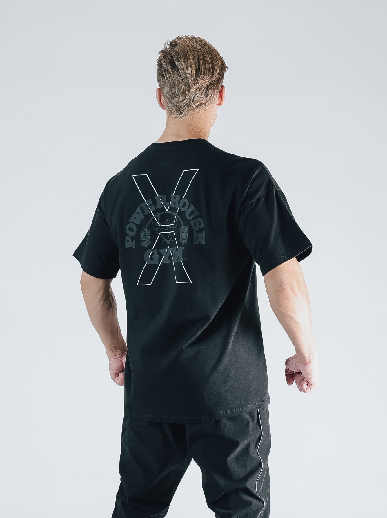 POWER HOUSE LOGO BIG T-SHIRT【BLACK】