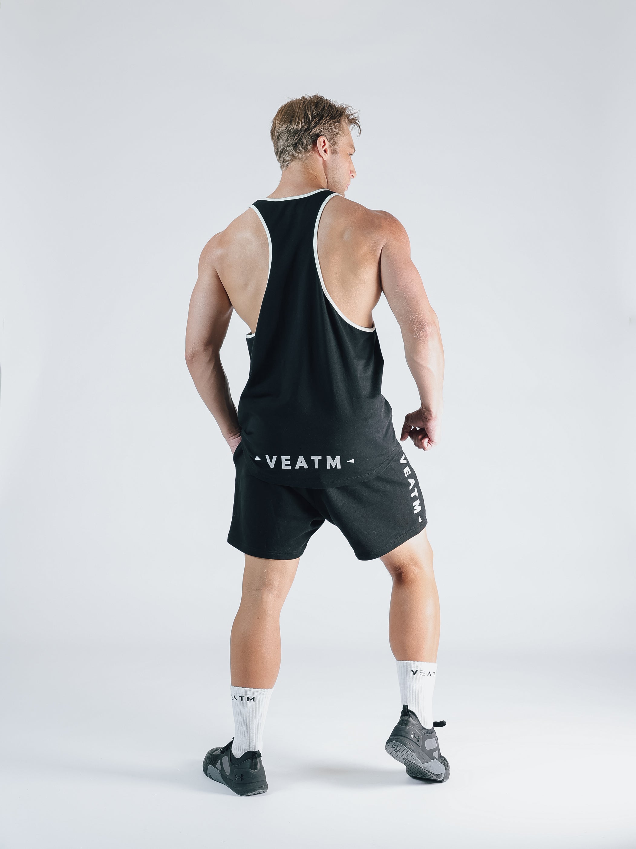 POWER HOUSE LOGO YBACK TANK TOP【BLACK】