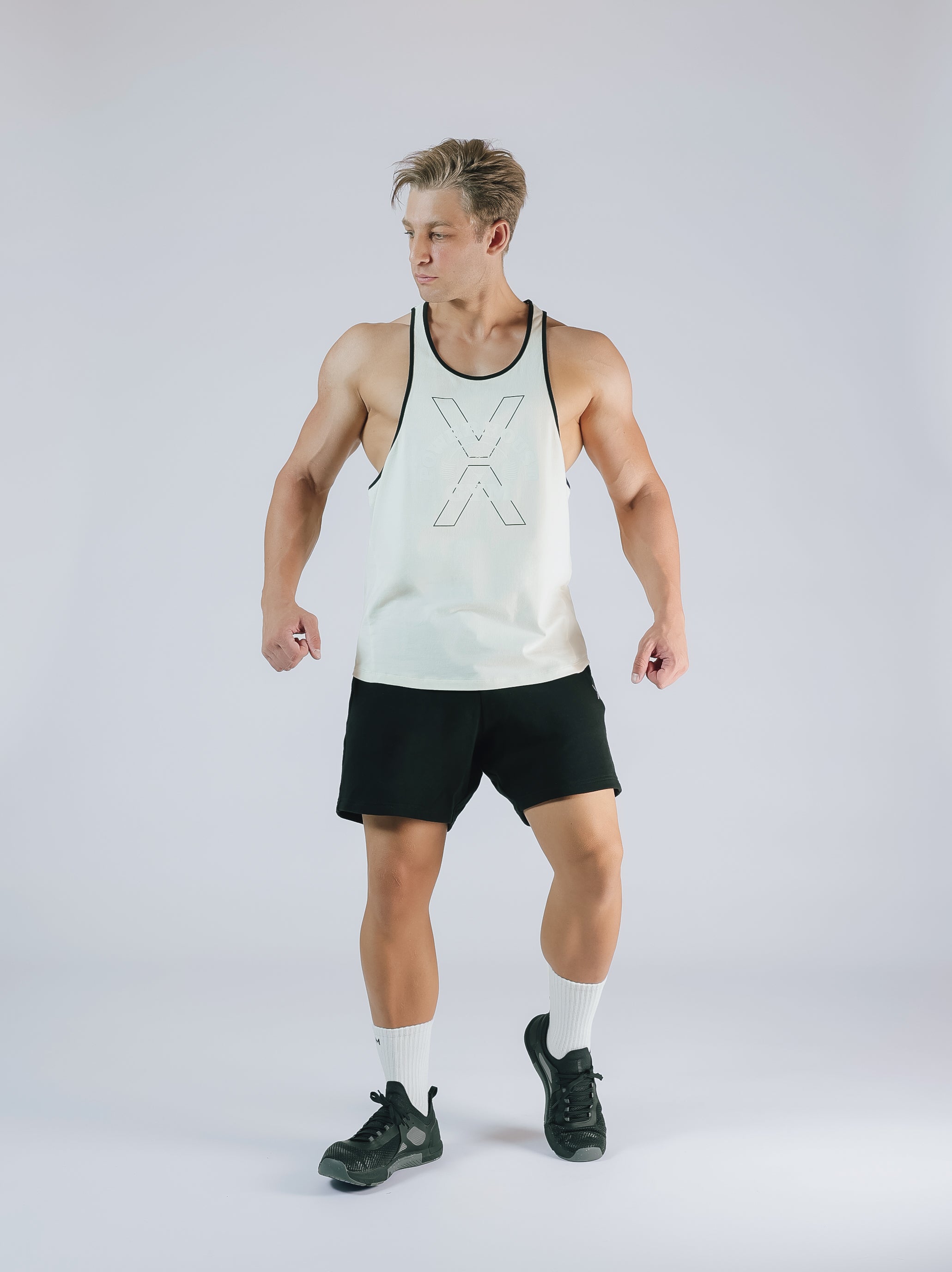 POWER HOUSE LOGO YBACK TANK TOP【IVORY】