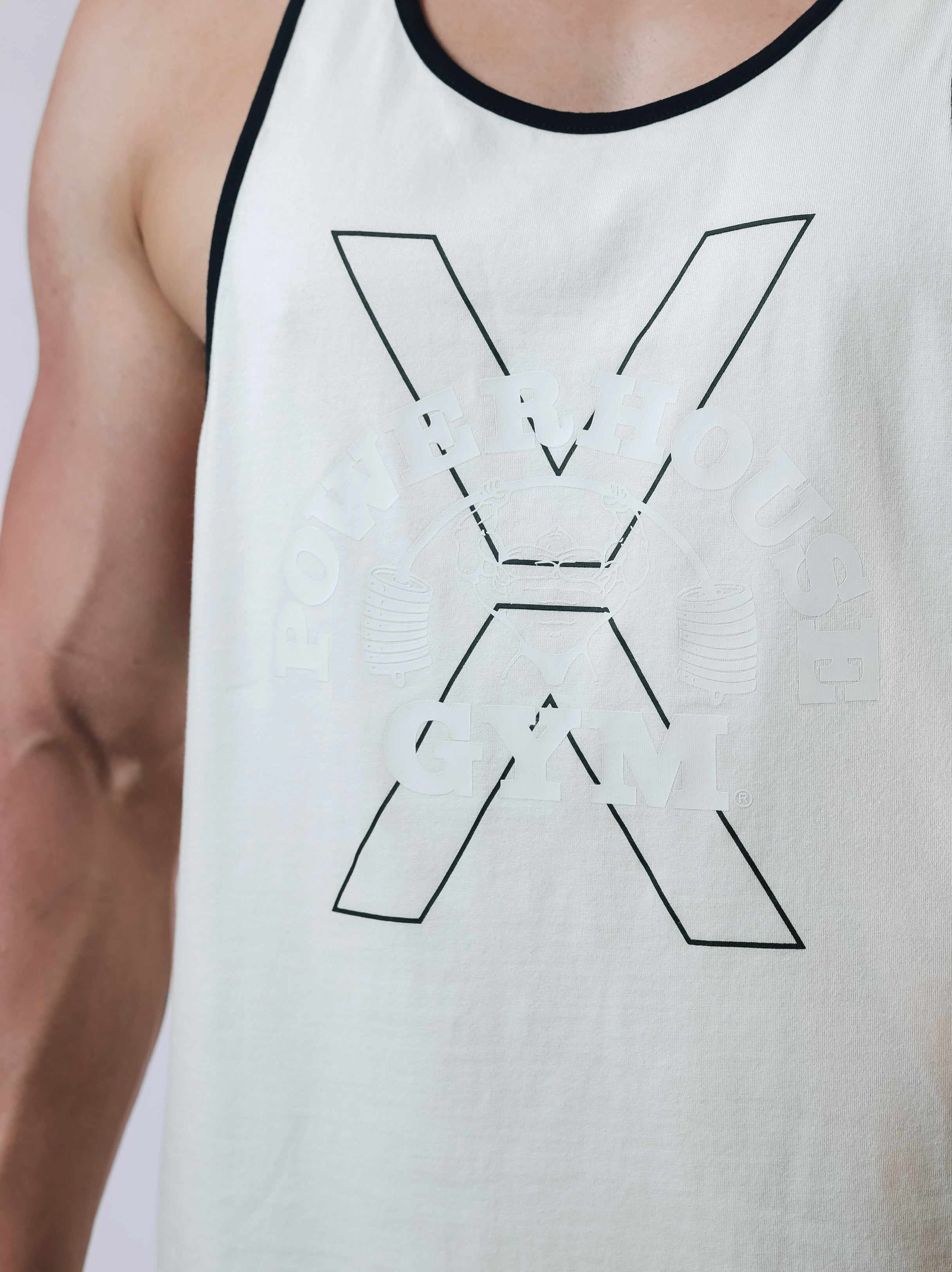 POWER HOUSE LOGO YBACK TANK TOP【IVORY】
