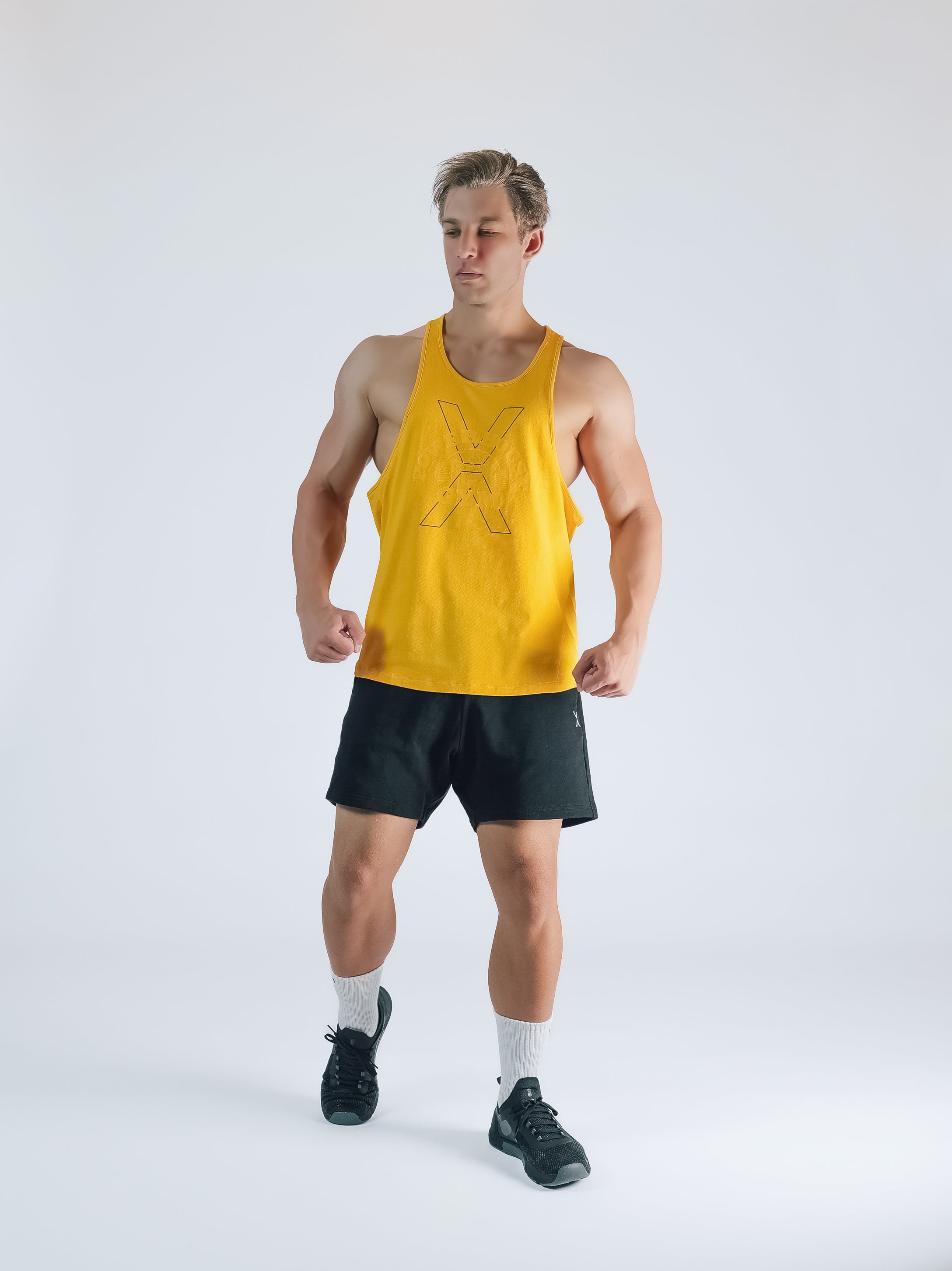 POWER HOUSE LOGO YBACK TANK TOP【YELLOW】