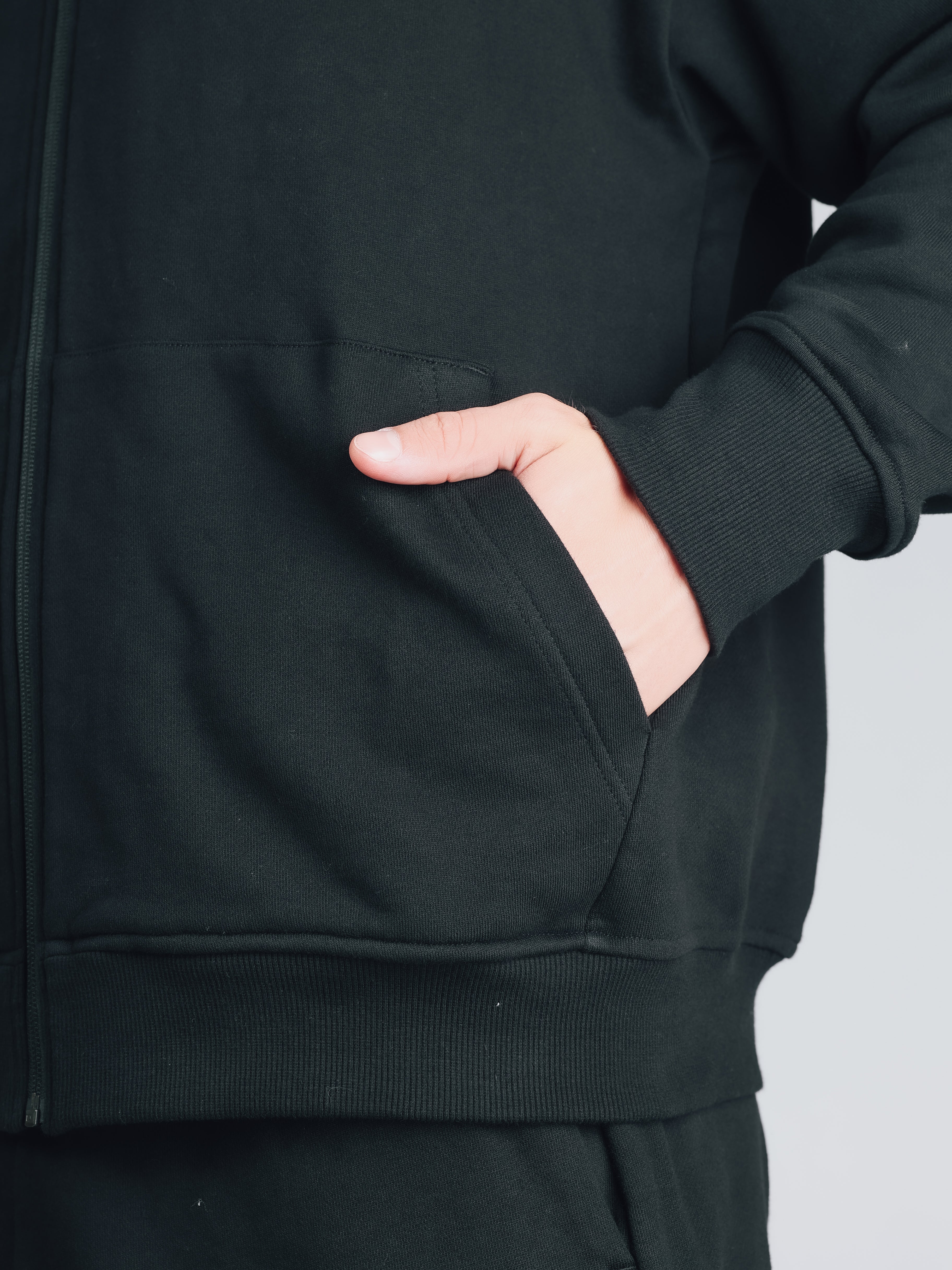 SWEAT FULL ZIP HOODIE【BLACK】