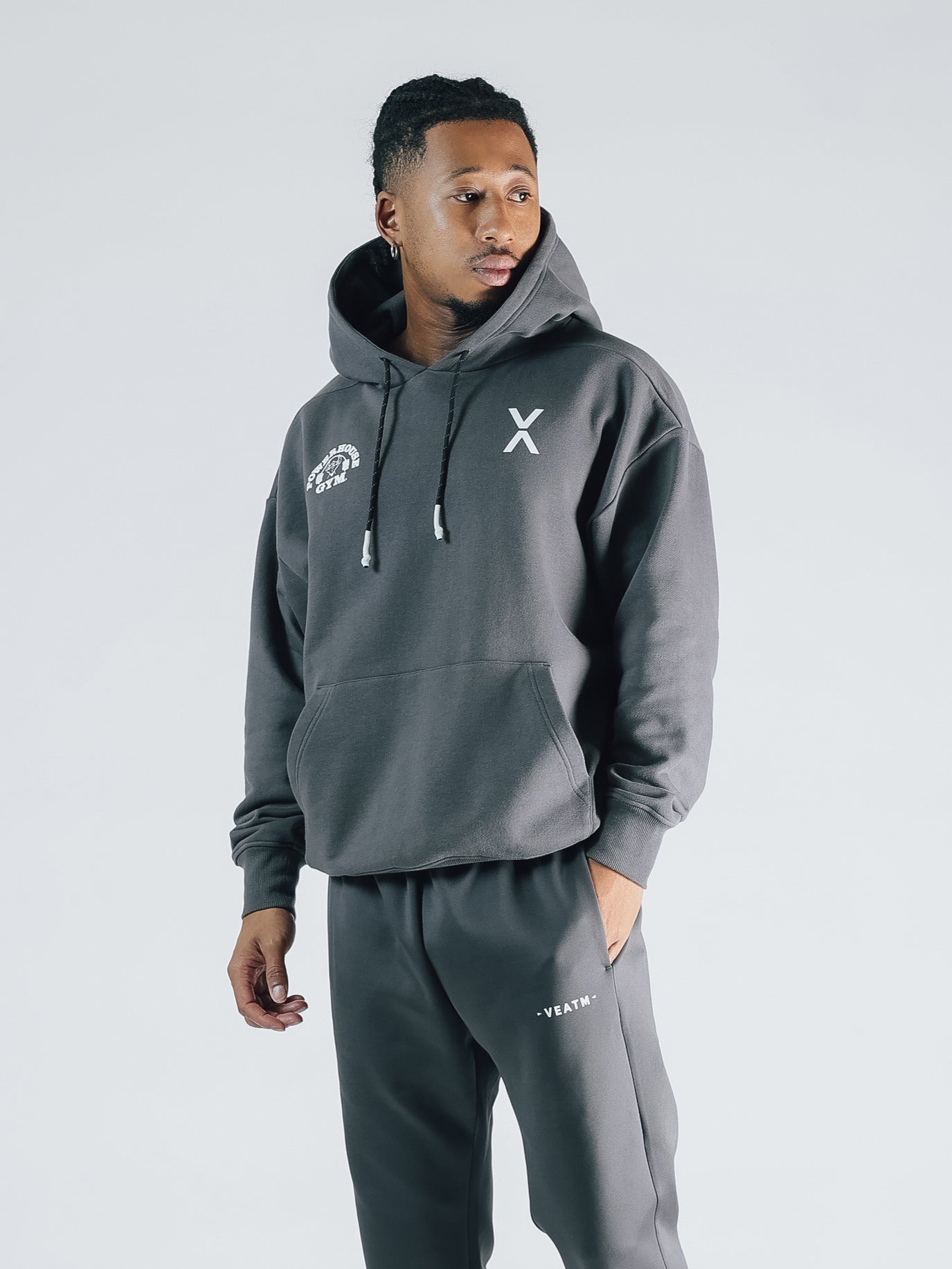 POWER HOUSE LOGO SWEAT HOODIE【CHARCOAL】