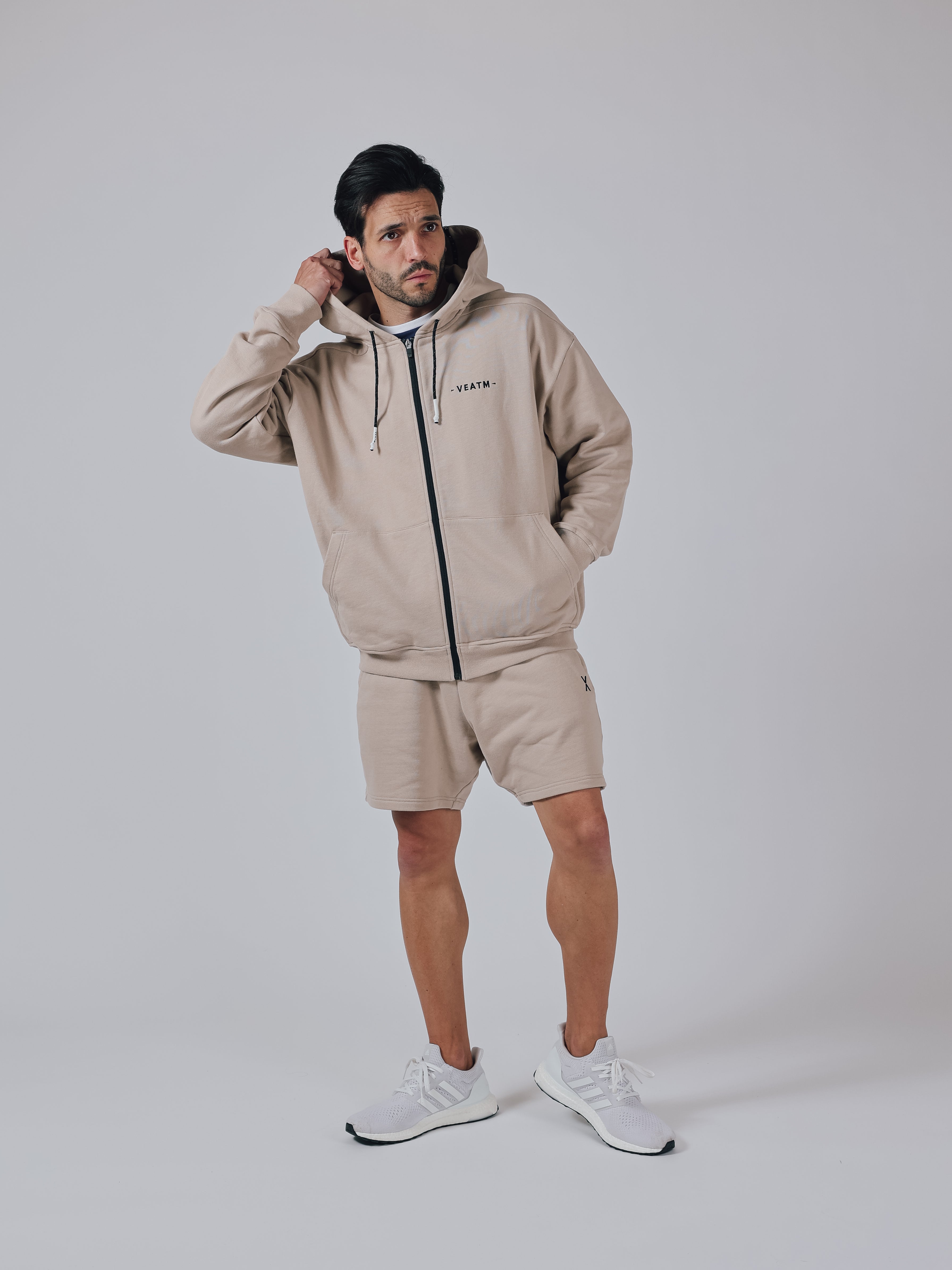 SWEAT FULL ZIP HOODIE【BEIGE】