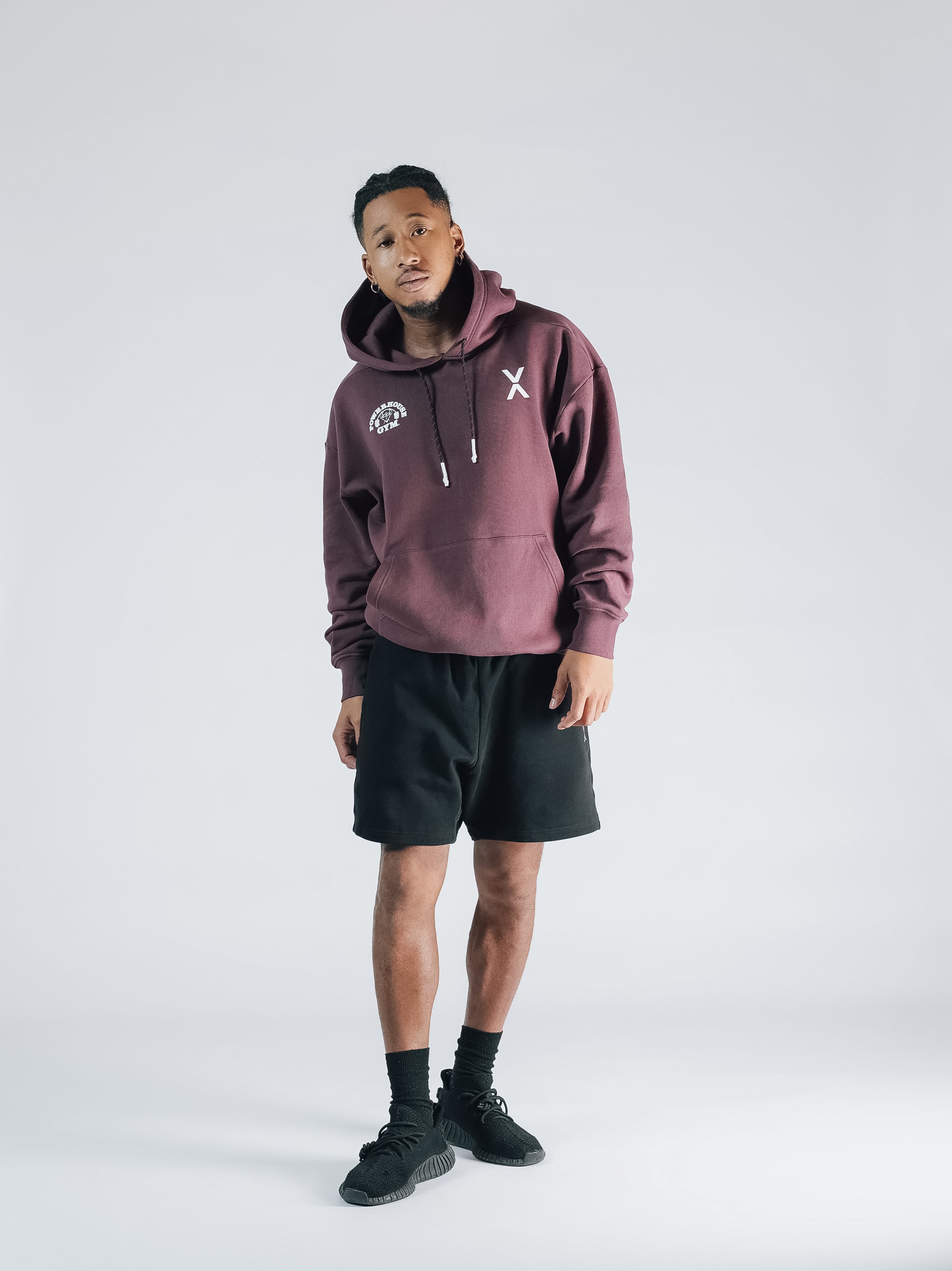 POWER HOUSE LOGO SWEAT HOODIE【BURGUNDY】