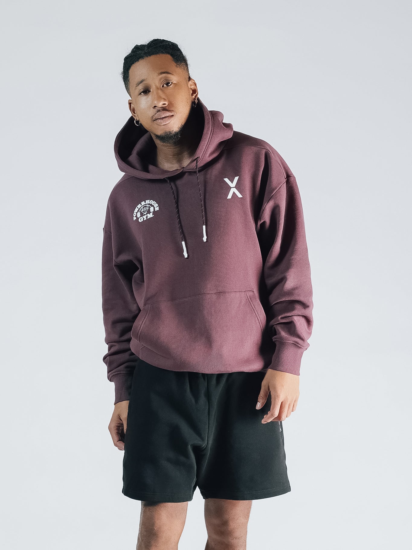 POWER HOUSE LOGO SWEAT HOODIE【BURGUNDY】