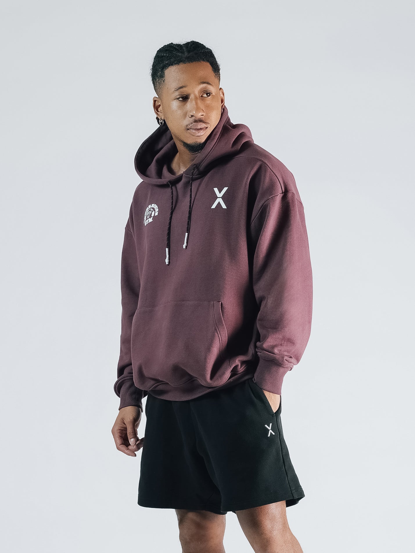 POWER HOUSE LOGO SWEAT HOODIE【BURGUNDY】