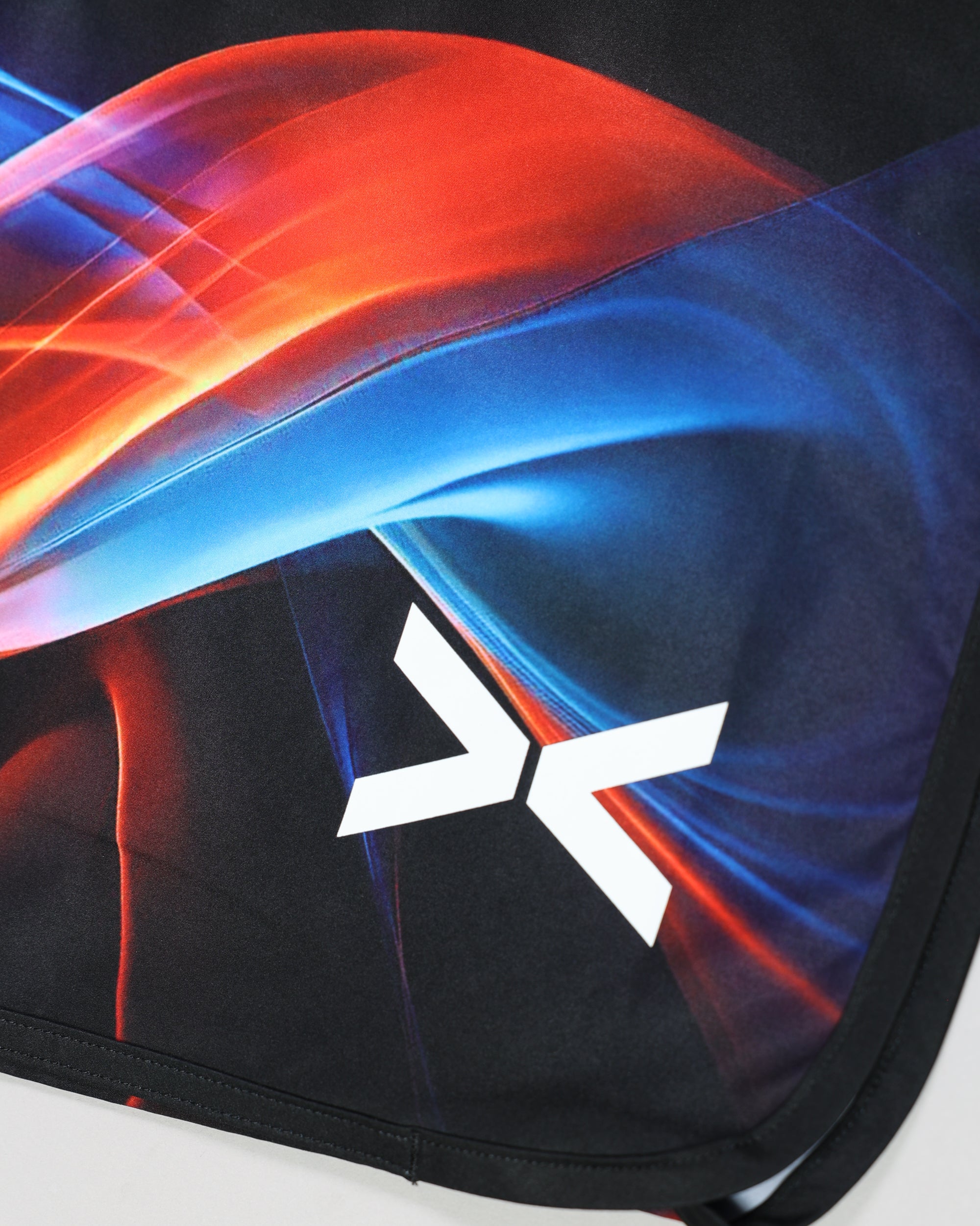 SPIRAL FLAME GRAPHIC SURF SHORTS